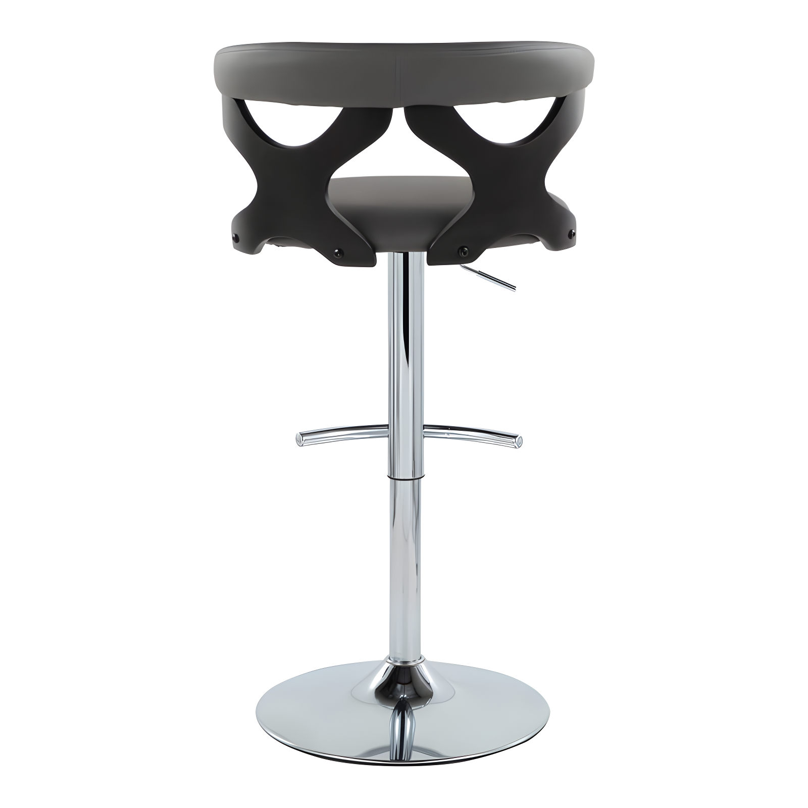 LumiSource Gardenia Swivel Upholstered Adjustable Height Counter Stool with Metal Frame (Set of 2)