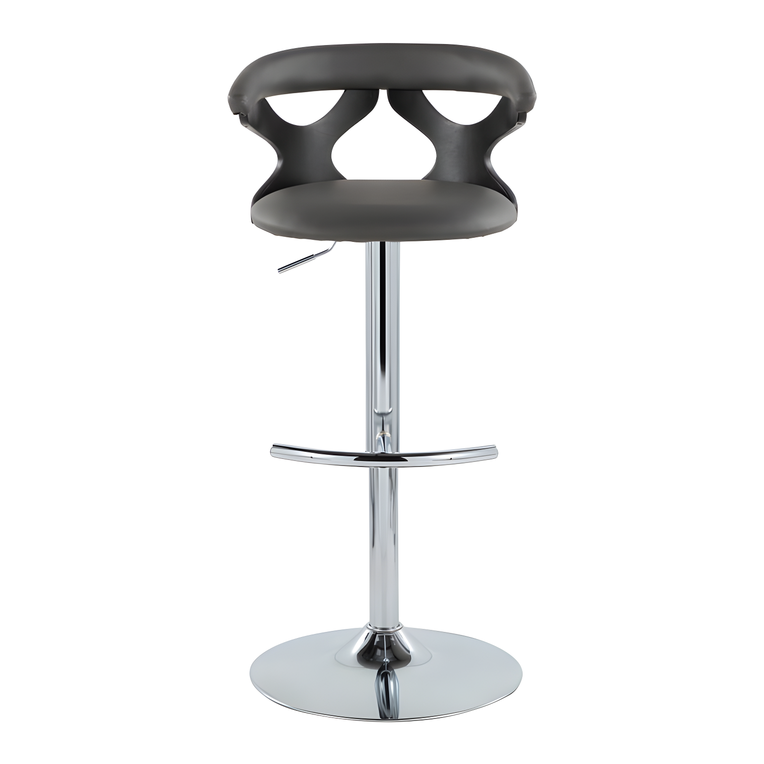 LumiSource Gardenia Swivel Upholstered Adjustable Height Counter Stool with Metal Frame (Set of 2)