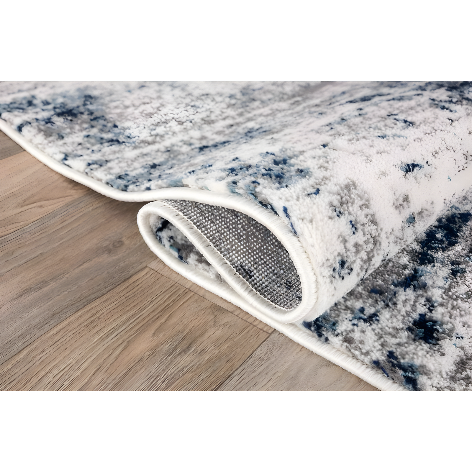 World Rug Gallery Distressed Abstract Blue 2' x 3' Area Rug