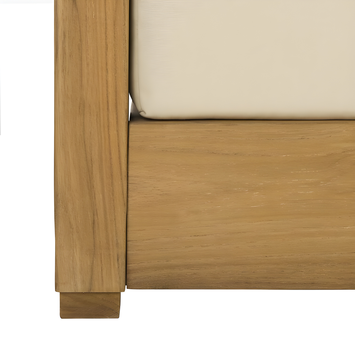 SAFAVIEH OUTDOOR COUTURE Montford 2-Seat Bench Natural Teak / Beige
