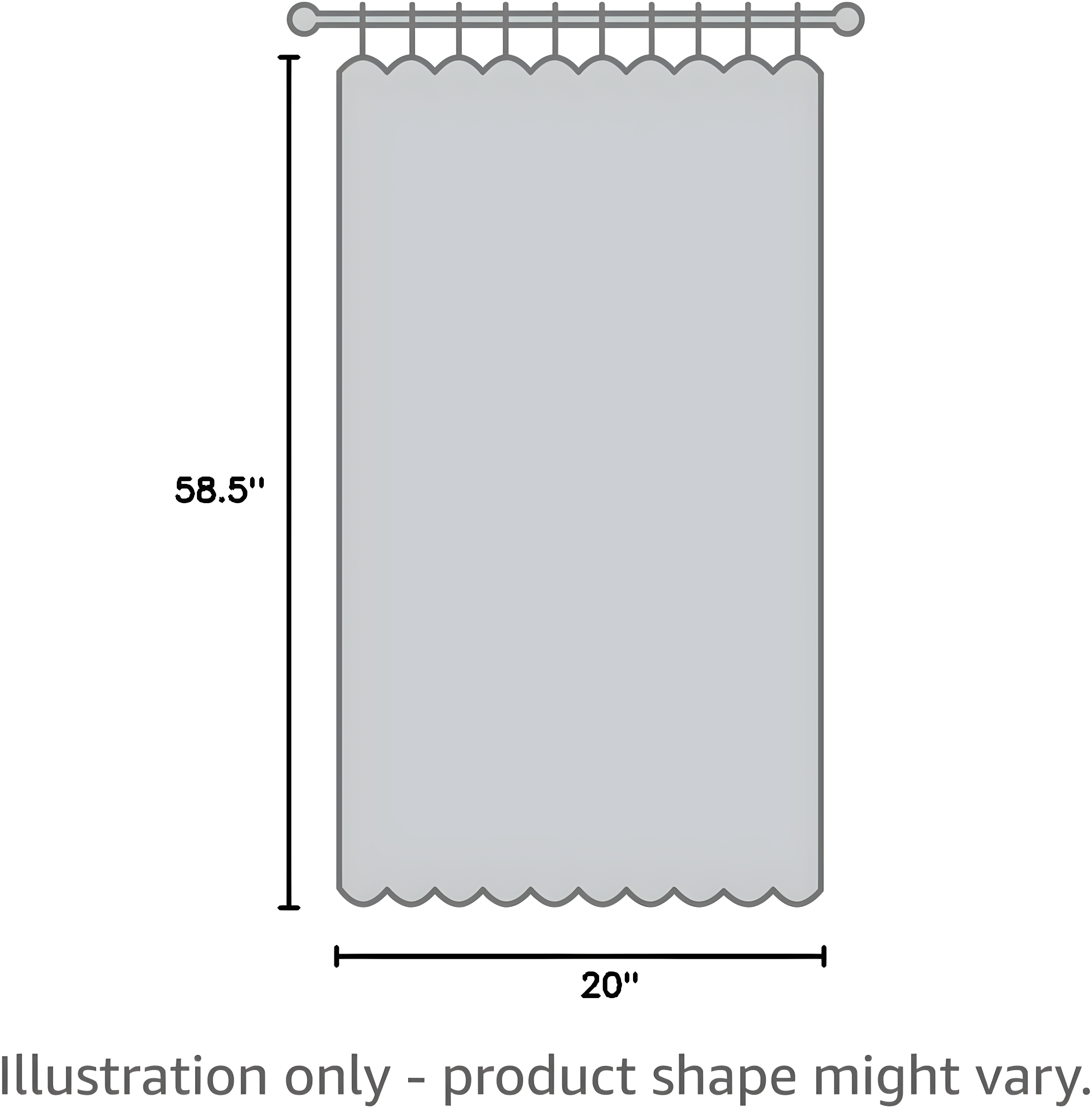 Remorb Modern Window Valance with Rod Pocket