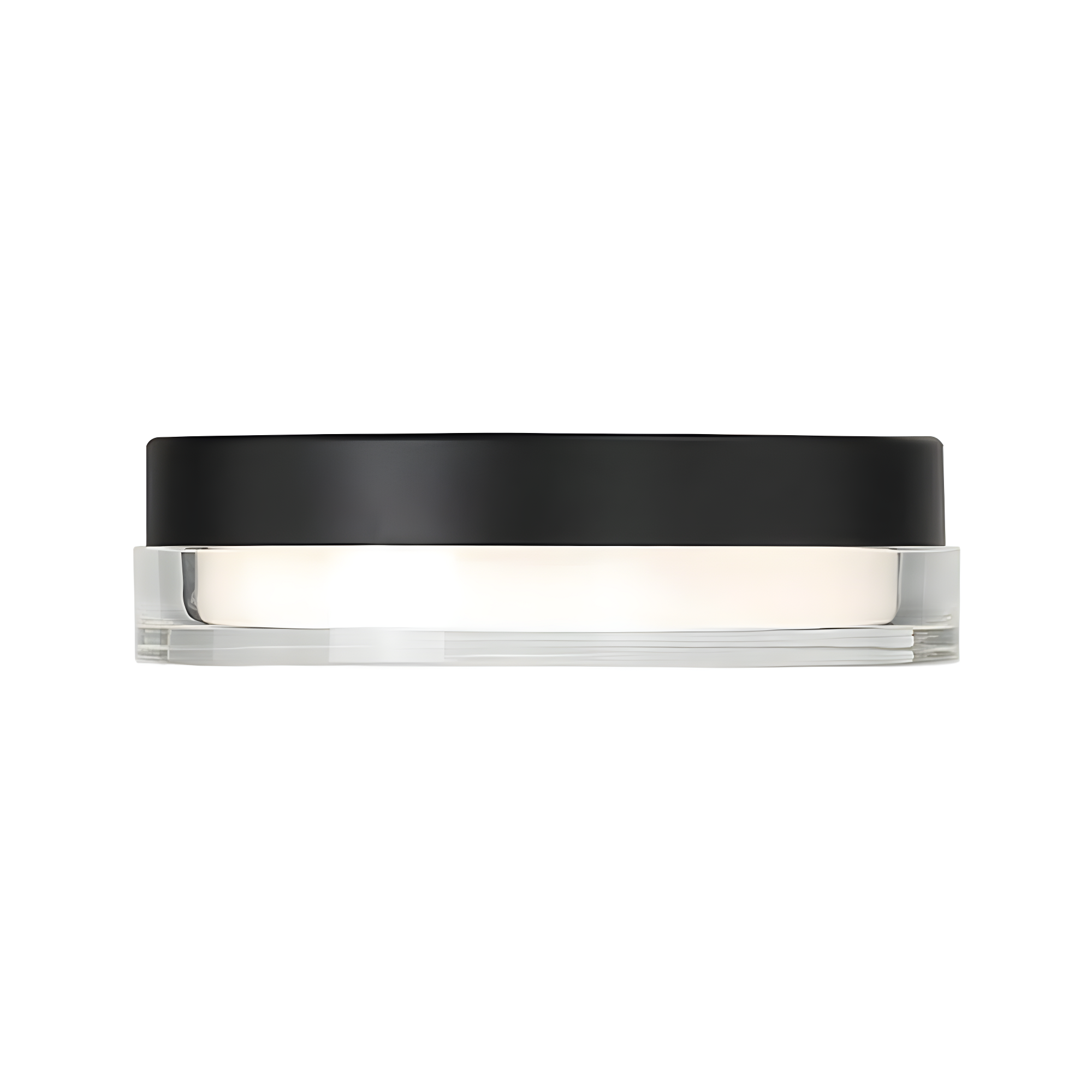 Black Glass 6.25" LED Flush Mount Light