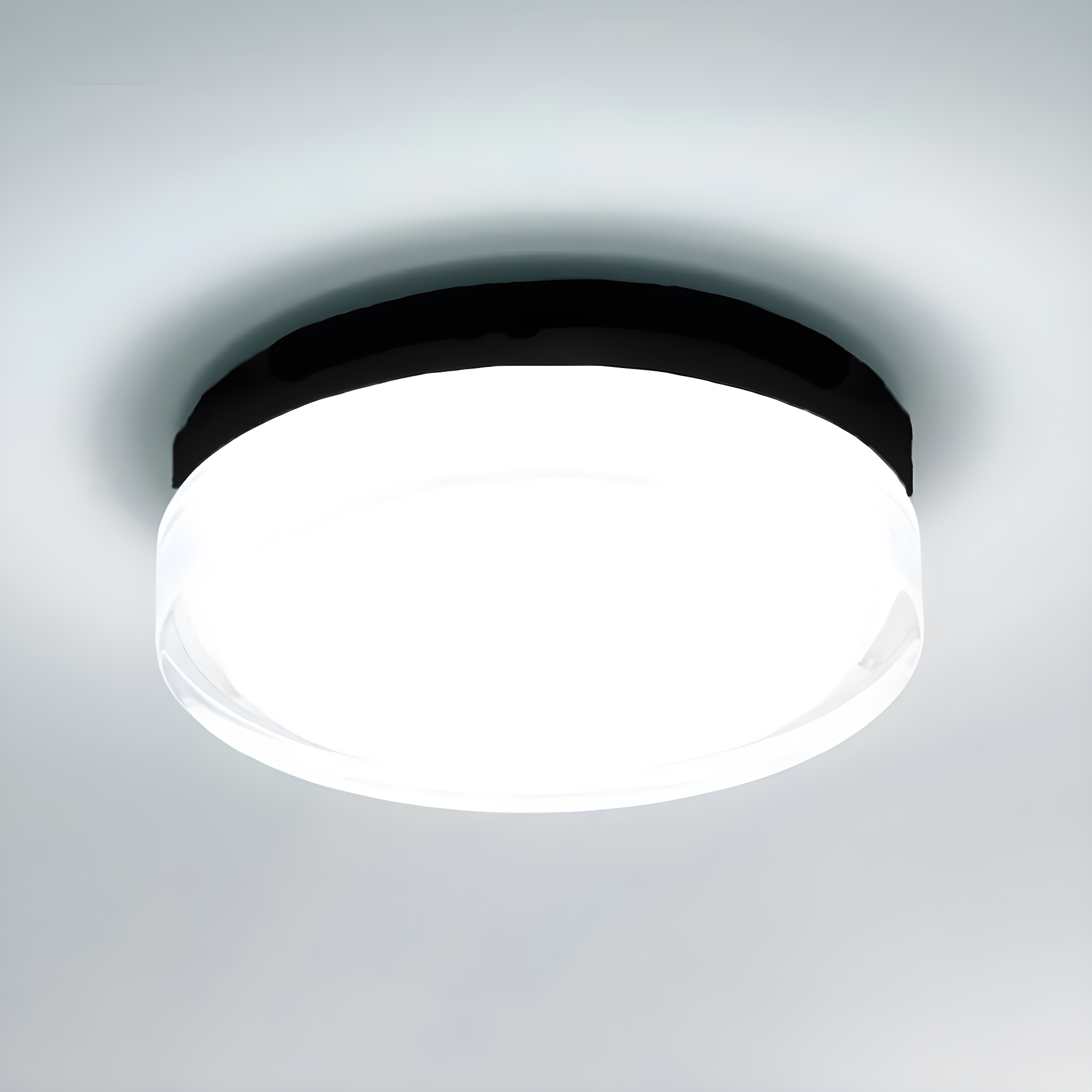 Black Glass 6.25" LED Flush Mount Light