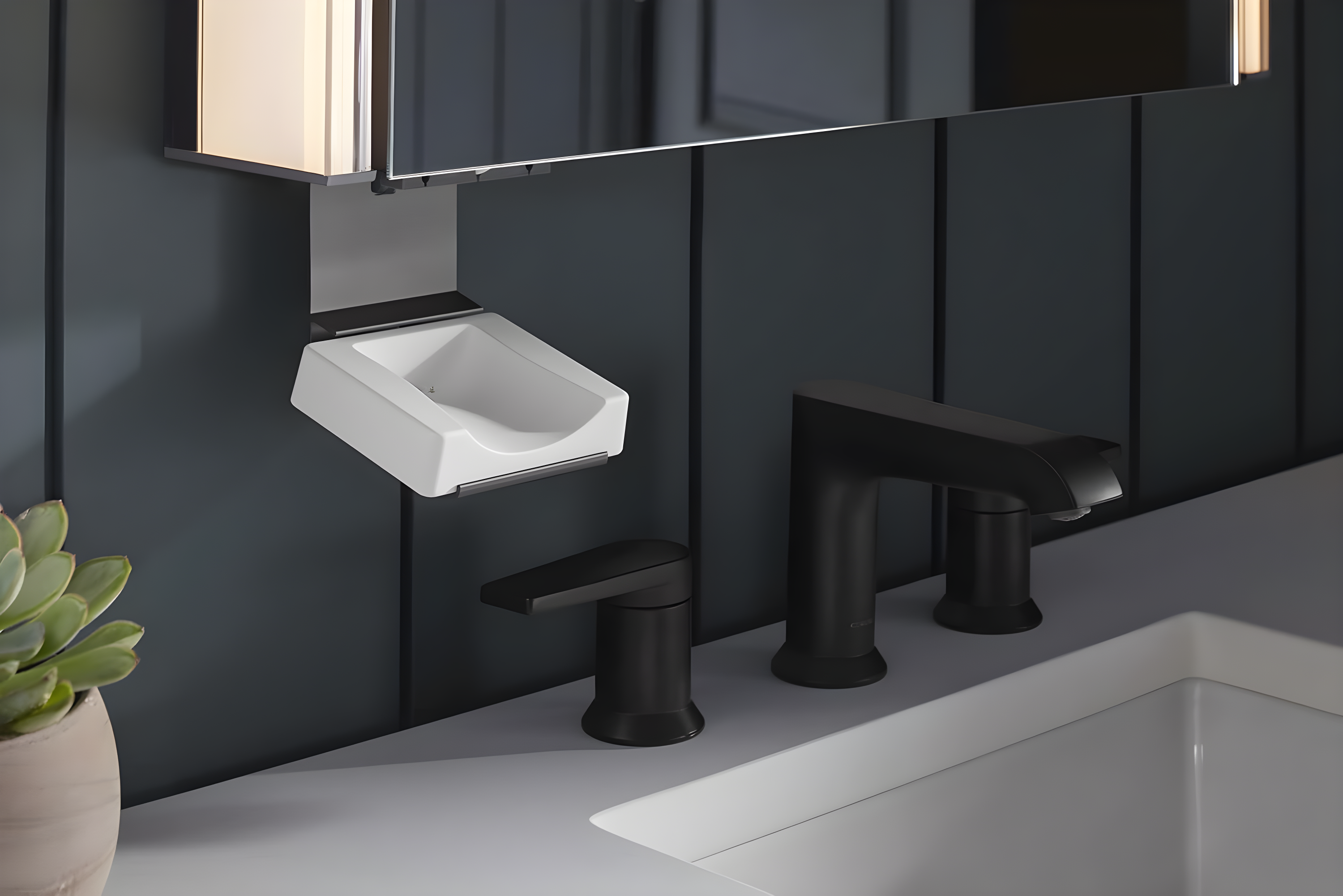 Kohler K-81144-SLE-DA1 Maxstow Surface Mount Frameless Medicine Cabinet with LED Lighting