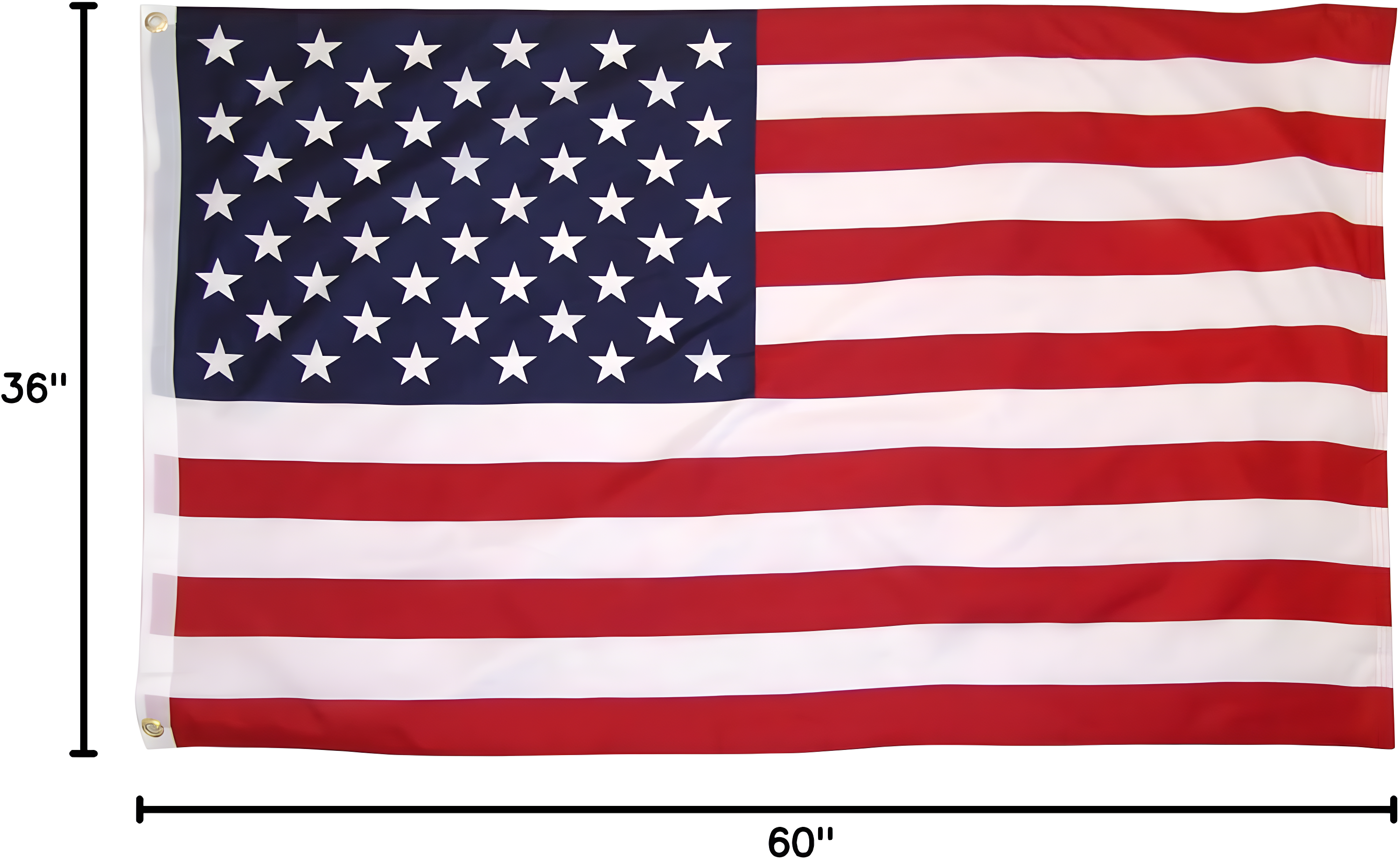American Flag 3x5 Waterproof Outdoor, Heavy Duty Fade Resistant Bright Color - Long Lasting Polyester Cotton Blend with Brass Grommets