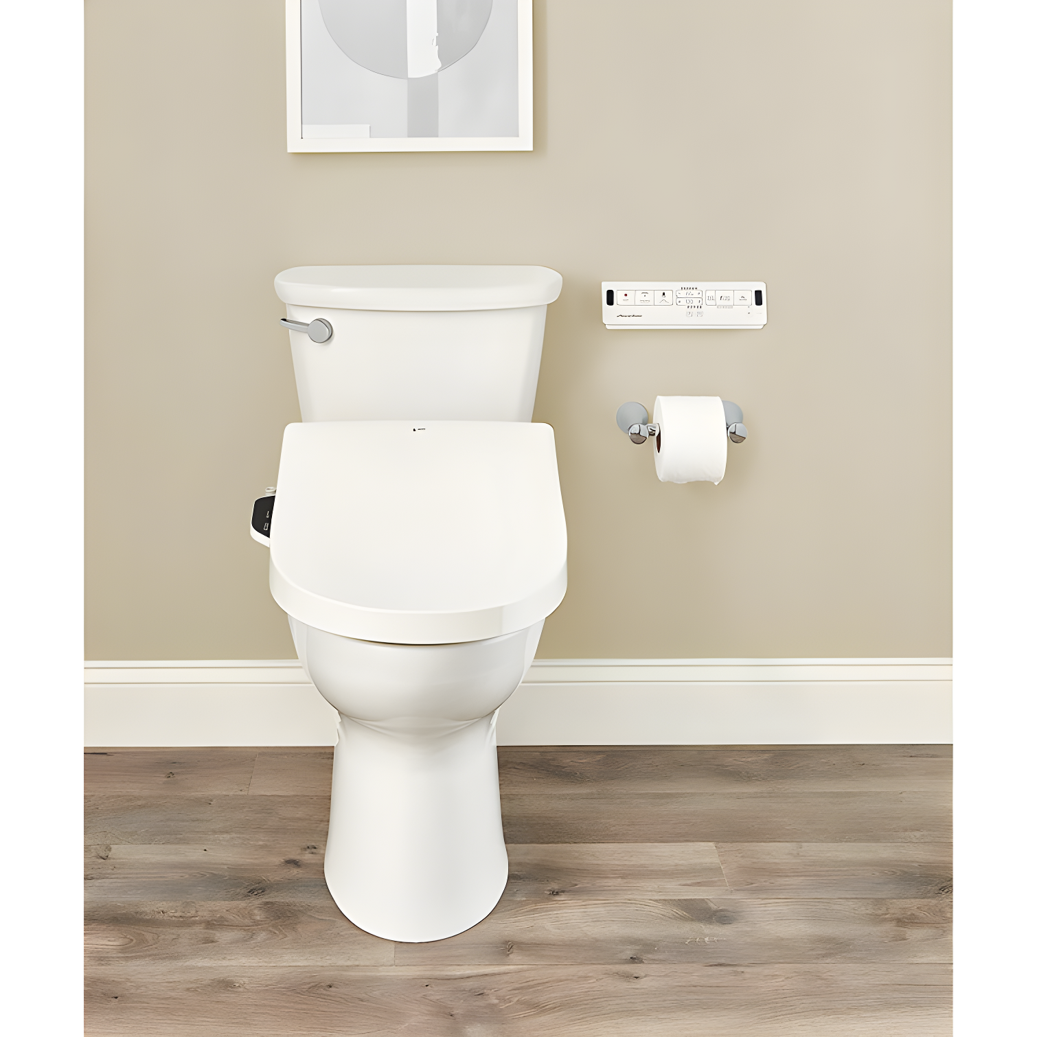 American Standard 8012A70GRC-415 INAX Heated Shower Toilet Bidet Seat with Remote Control + Dual Nozzle, White