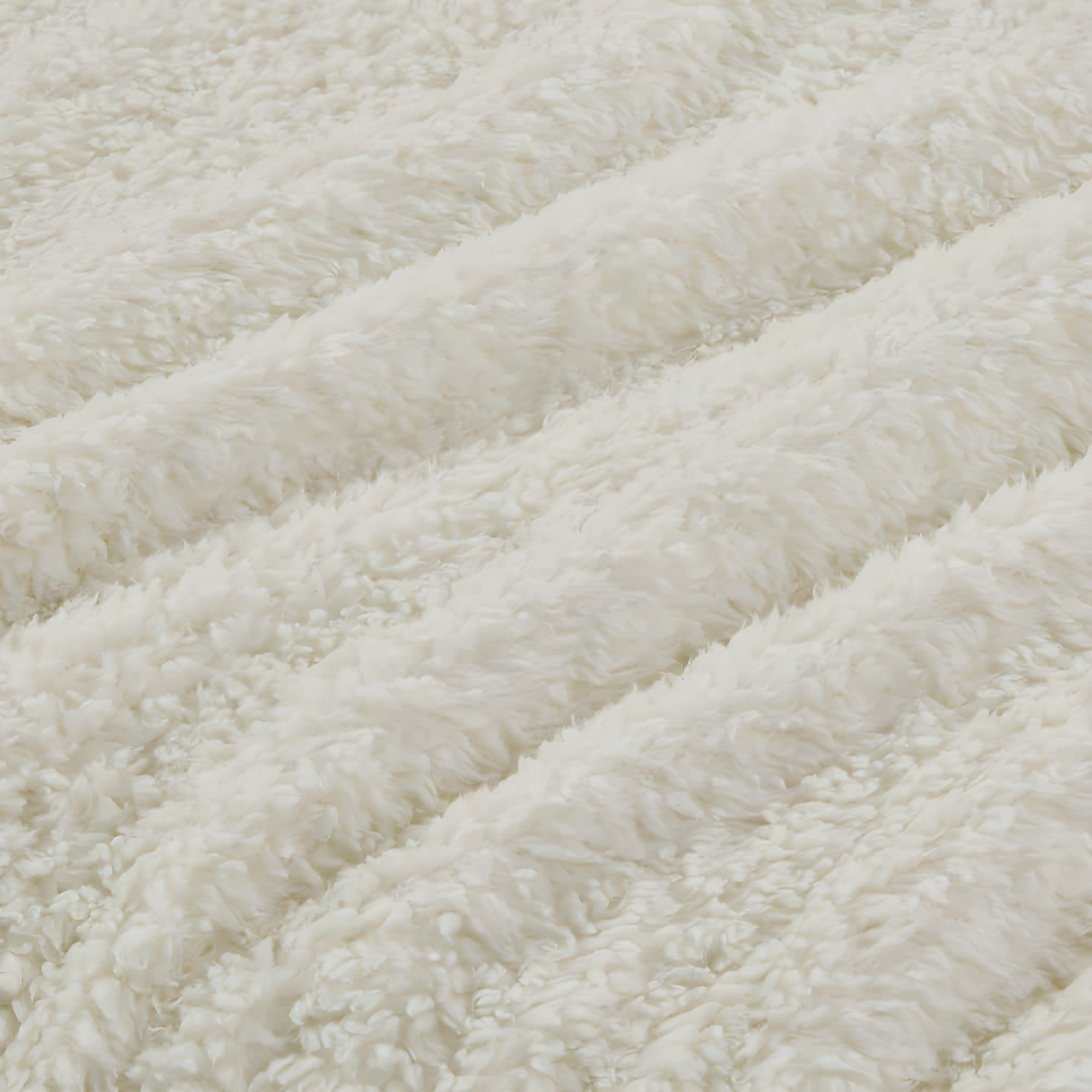Full/Queen Burlington Berber Bed Blanket Ivory: Woolrich, Velvet Texture, Machine Washable, OEKO-TEX Certified