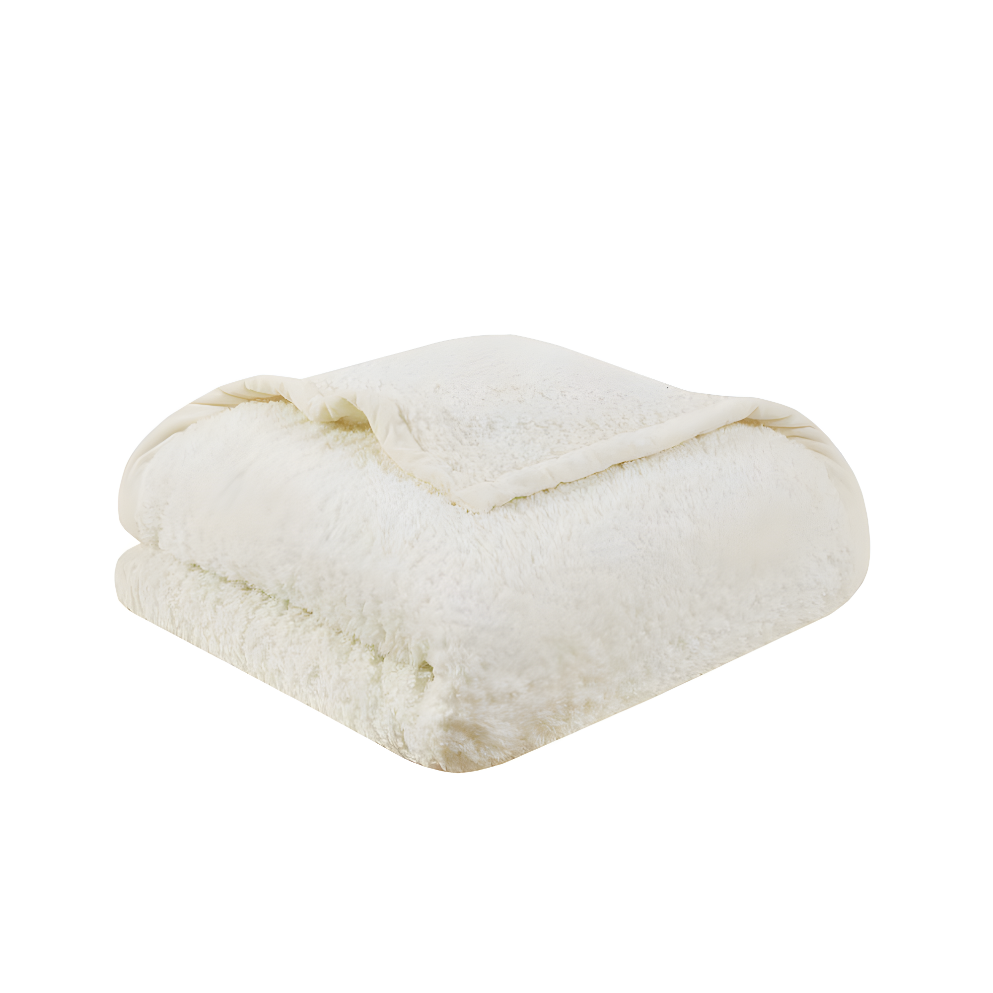 Full/Queen Burlington Berber Bed Blanket Ivory: Woolrich, Velvet Texture, Machine Washable, OEKO-TEX Certified