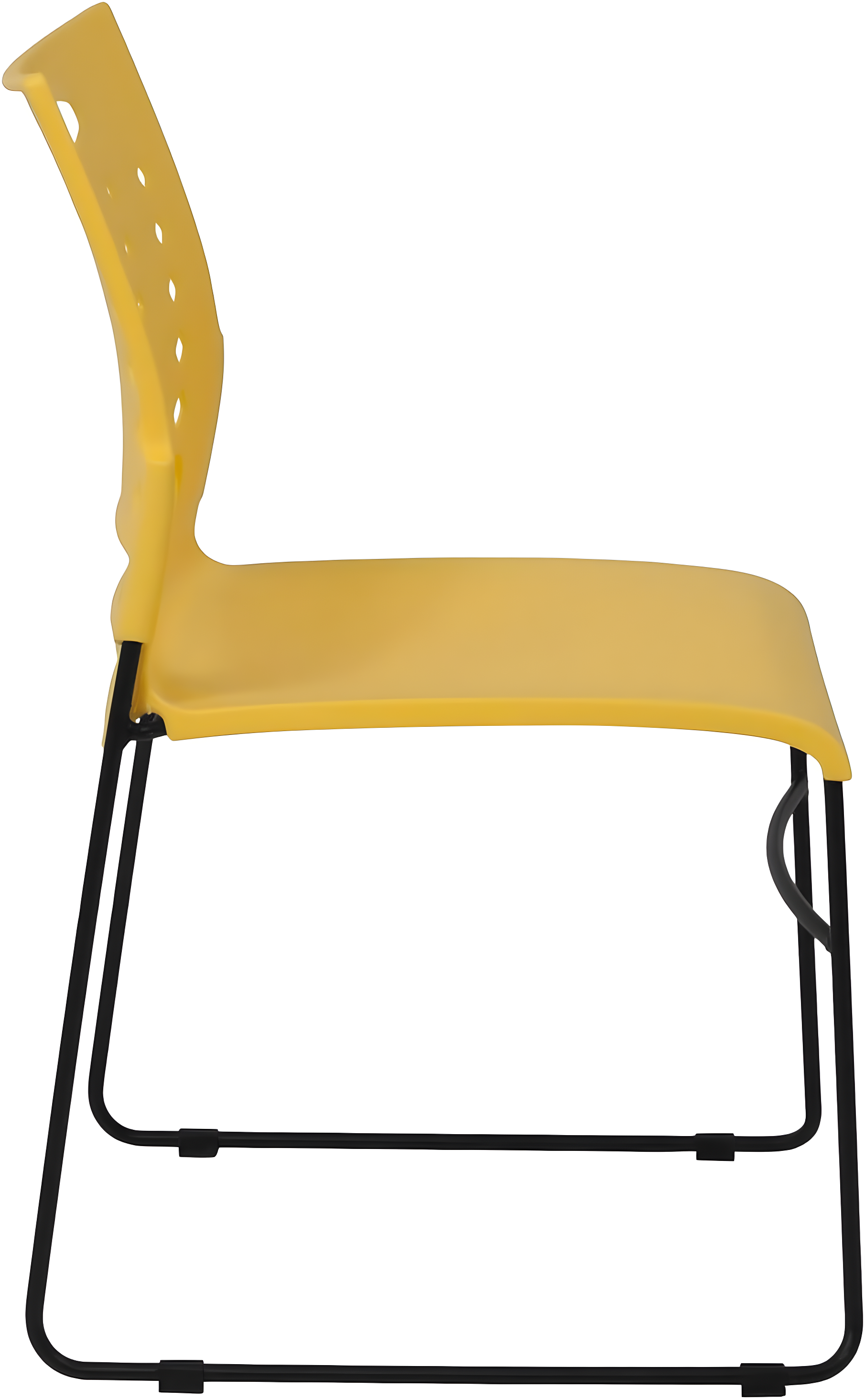 Flash Furniture 881 lb. Capacity Sled Base Stack Chair with Carry Handle and Air-Vent Back