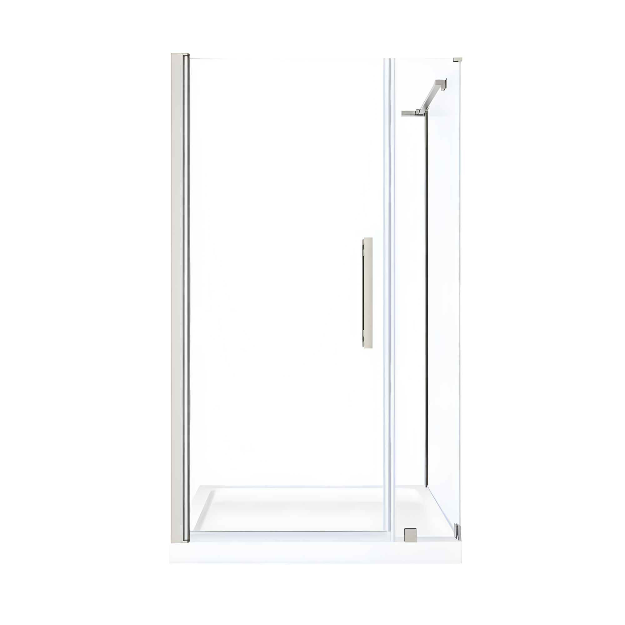 Endless Pasadena 40" W x 72" H Corner Frameless Shower Kit, Door, Base
