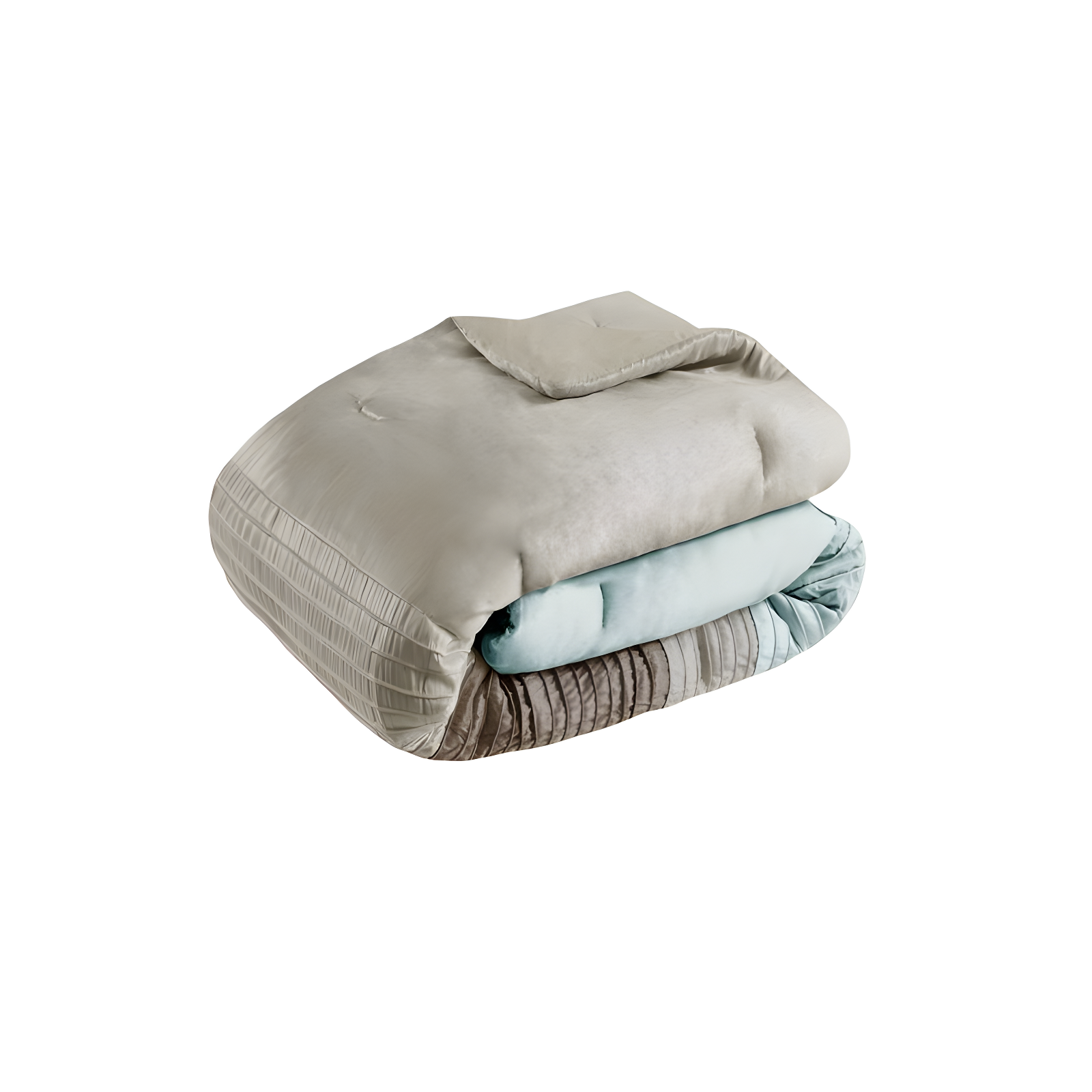 Madison Park Amherst 7 Piece Striped and Pleated Comforter Set