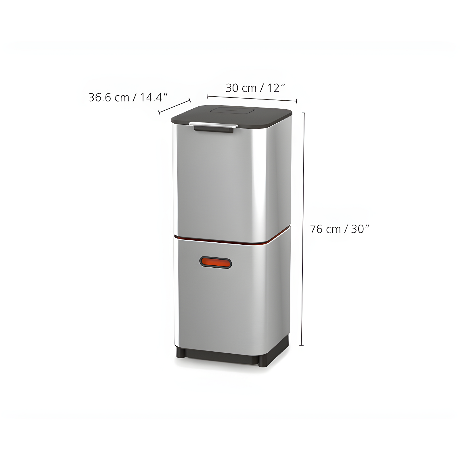 Joseph Joseph Totem Waste & Recycling Dual Kitchen Trash Can