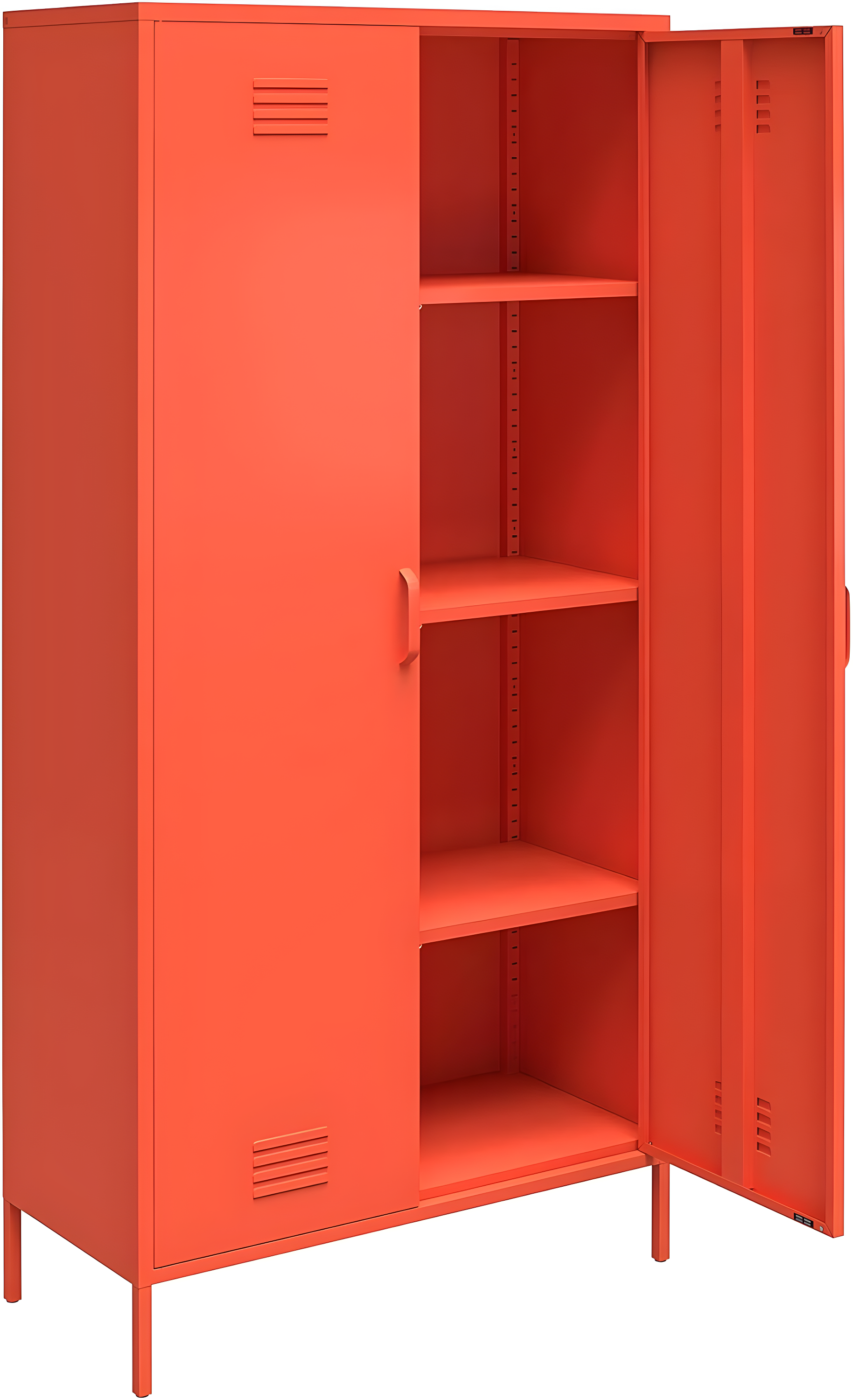 Cache 2 Door Tall Metal Locker Style Storage Cabinet