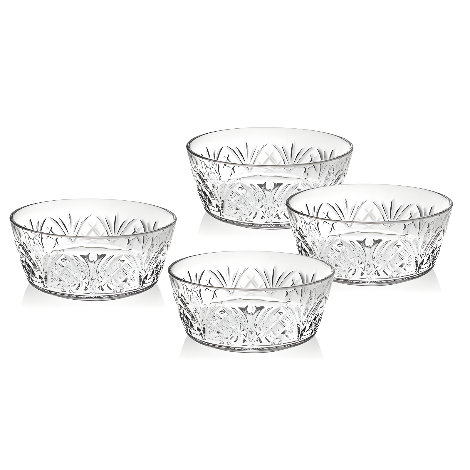 Godinger Silver Art Co Dublin Crystal Cereal Bowl 18oz (Set of 4)