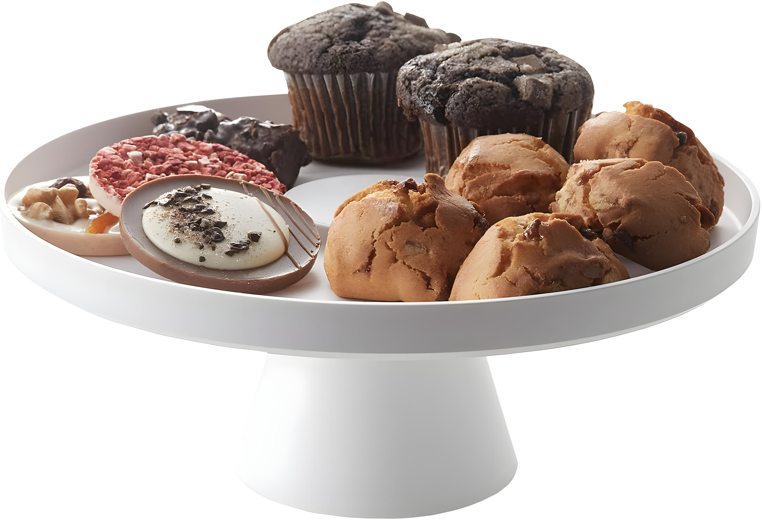 Yamazaki Home Yamazaki Home Plastic 9" Round, Stackable Cake And Dessert Stand, Plastic, Stackable