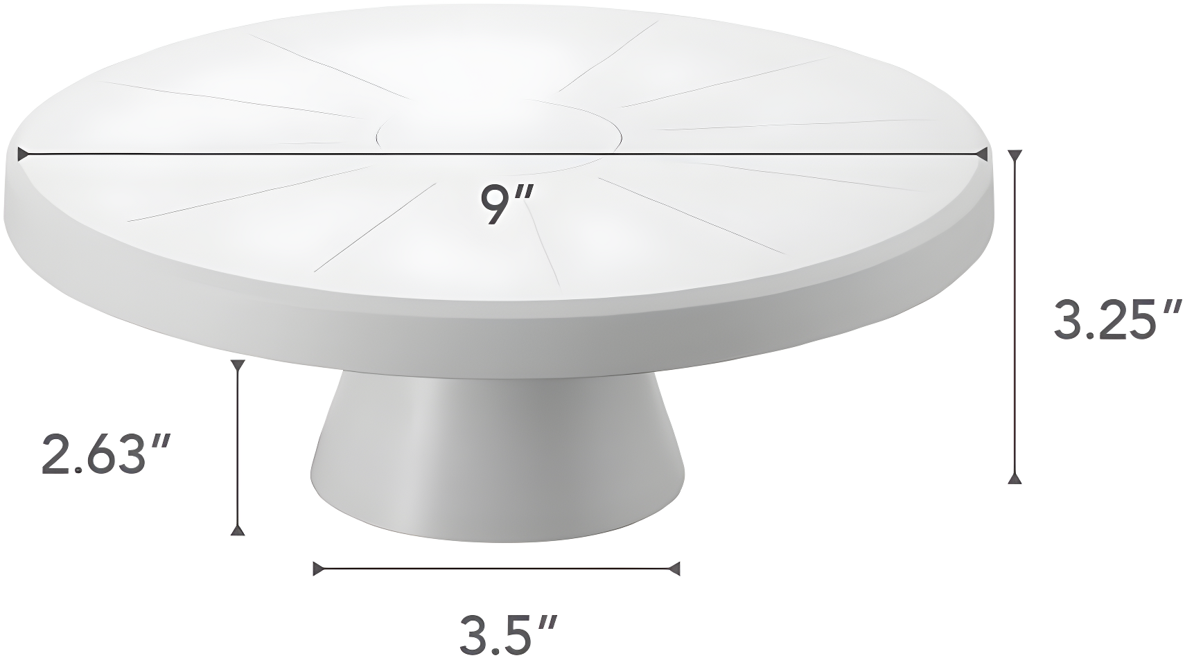 Yamazaki Home Yamazaki Home Plastic 9" Round, Stackable Cake And Dessert Stand, Plastic, Stackable