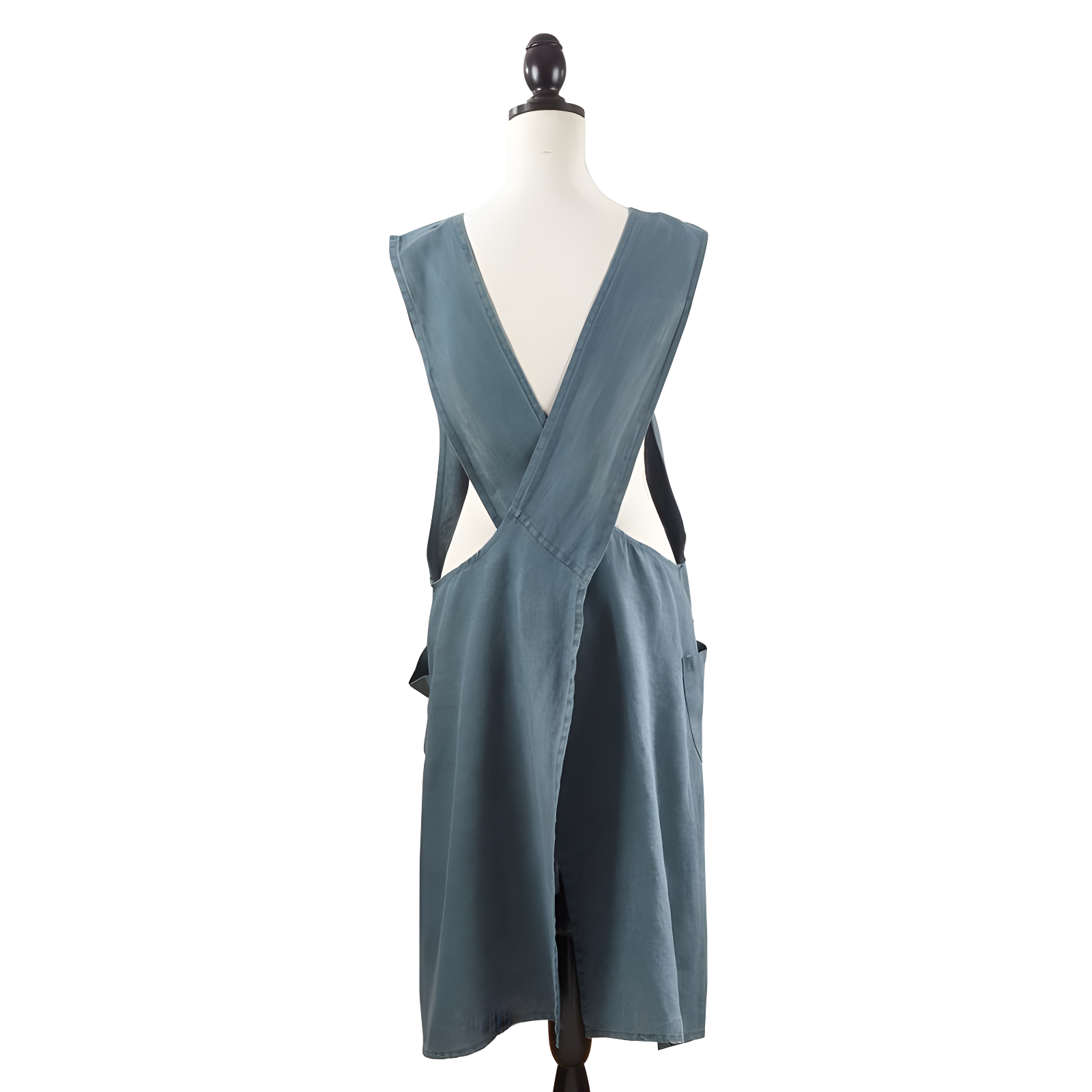 Saro Lifestyle Criss Cross Cuisine Apron, 28"x35", Blue