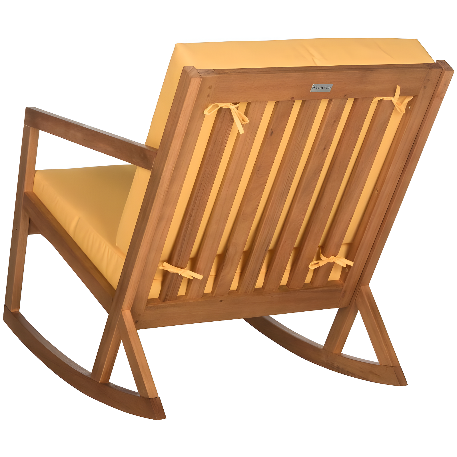 Vernon Rocking Chair Indoor/Outdoor - PAT7013 - Natural/Yellow - Safavieh