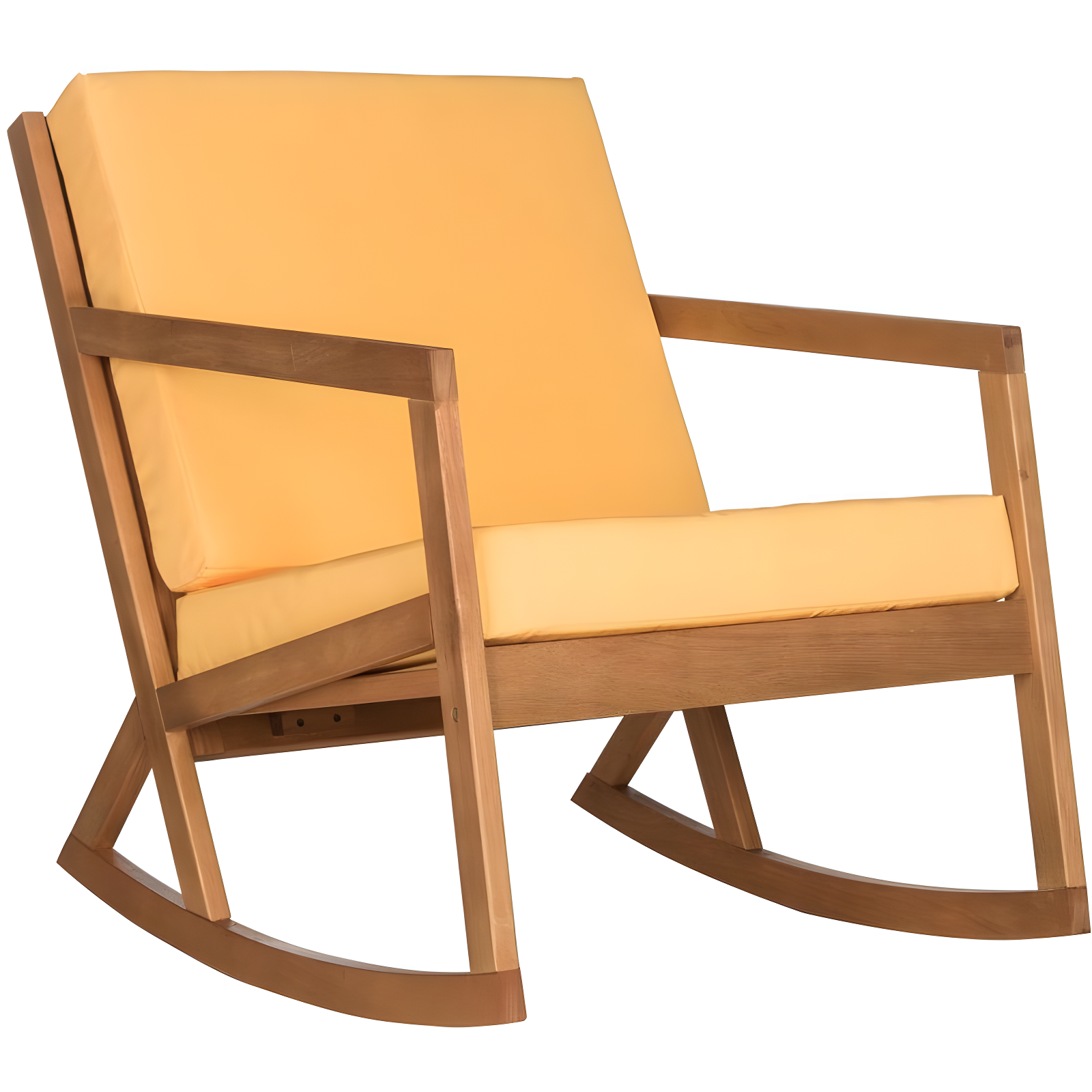 Vernon Rocking Chair Indoor/Outdoor - PAT7013 - Natural/Yellow - Safavieh