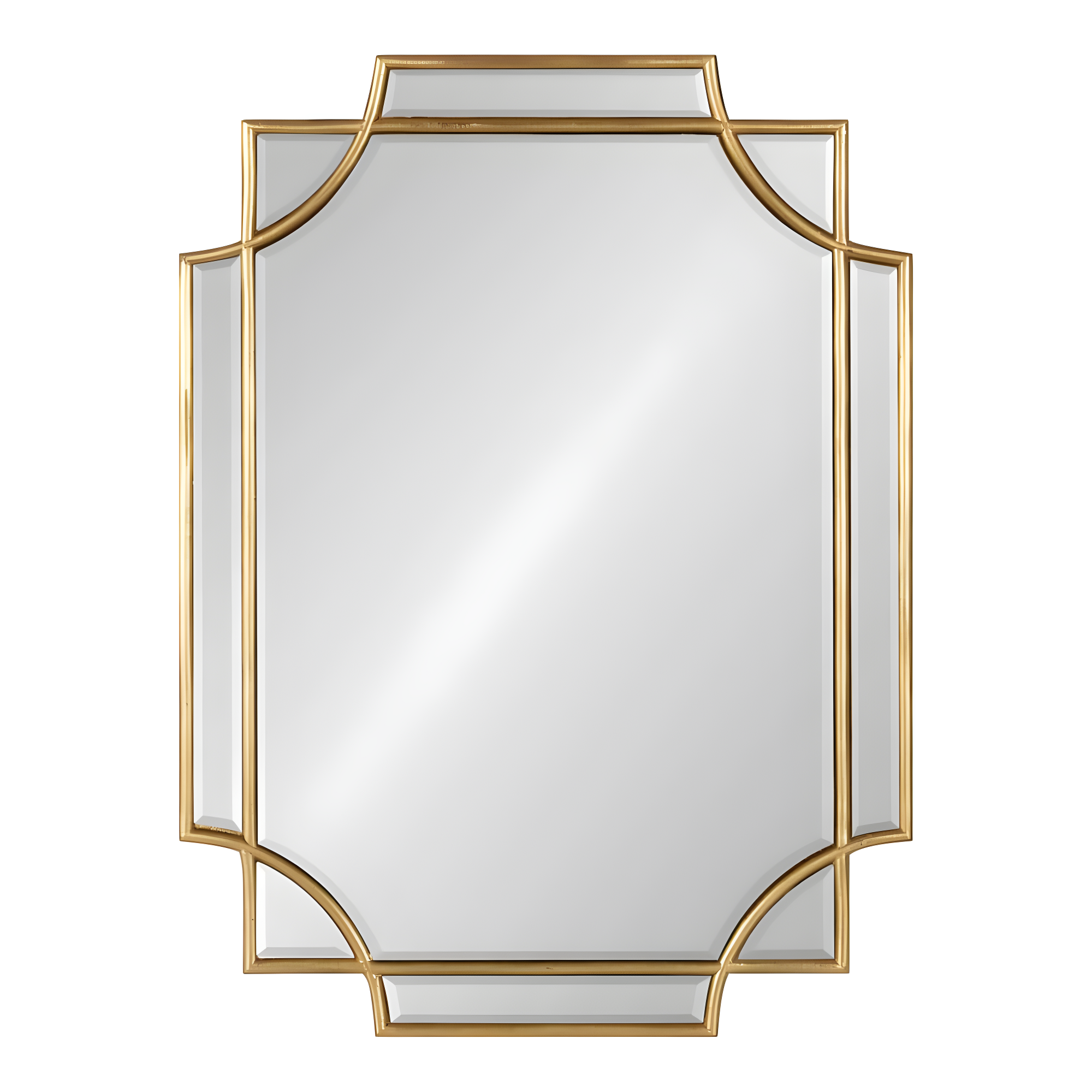 Kate and Laurel Minuette Glam Wall Mirror, 18 x 24, Gold, Boho-Chic Home Decor for Wall