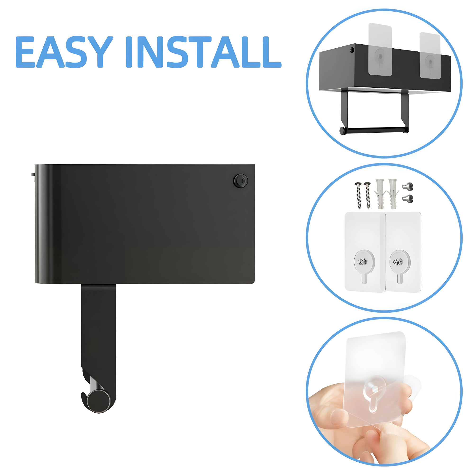 Stainless Steel Wall Mounted Toilet Paper Holder With Shelf - Durable & Convenient