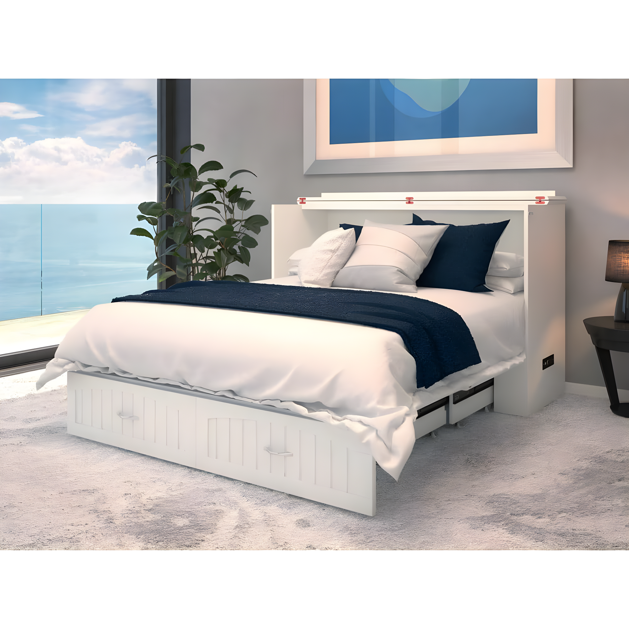 Southampton Murphy Bed Chest with USB Turbo Charger - AFI