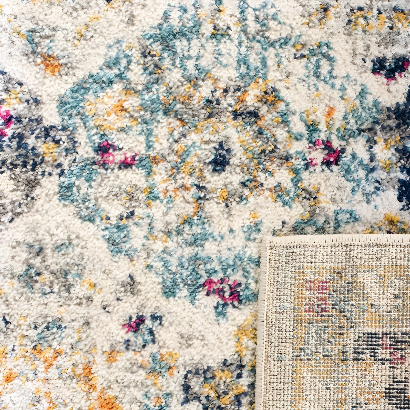 Madison MAD611 Power Loomed Indoor Area Rug - Cream/Multi - 10'x14' - Safavieh