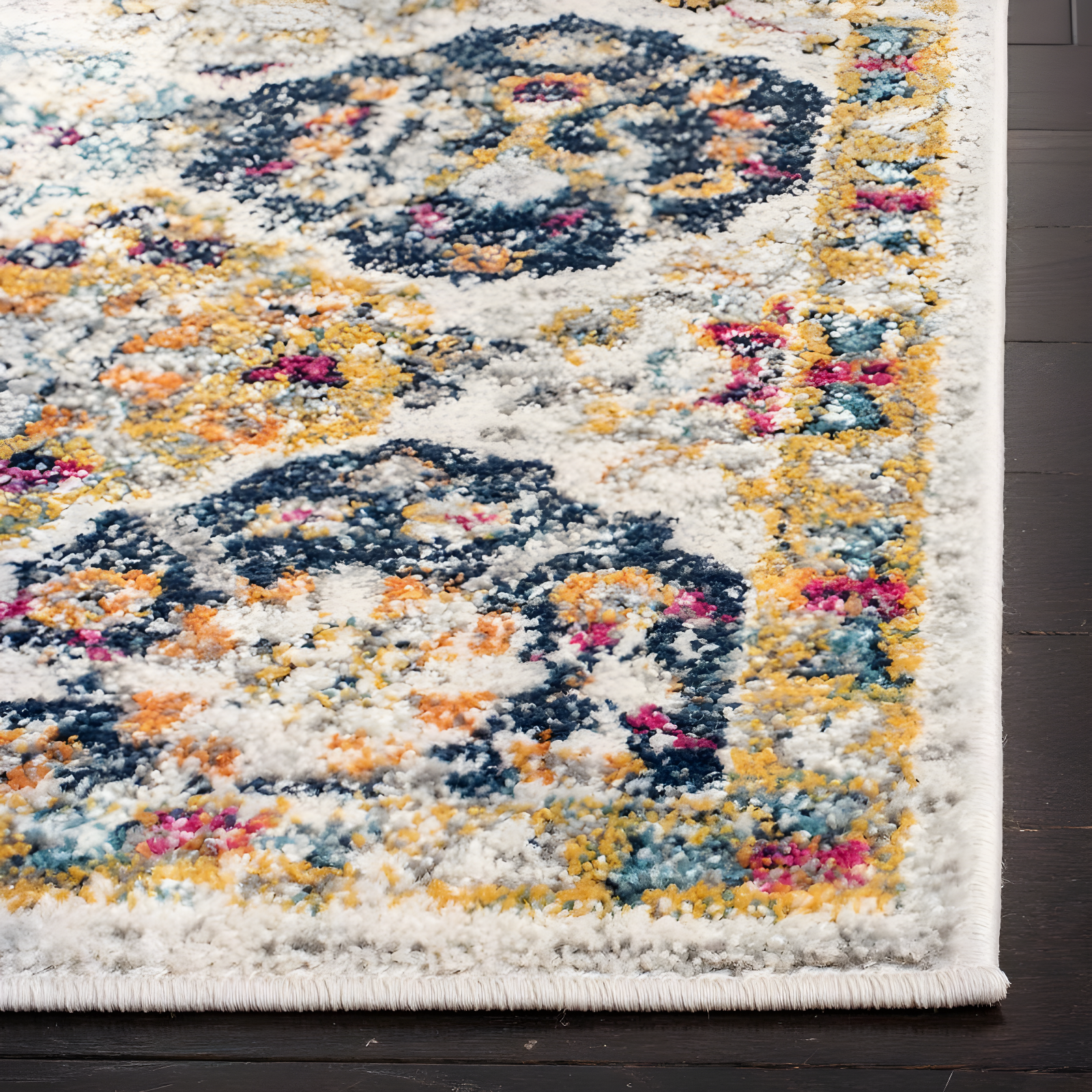 Madison MAD611 Power Loomed Indoor Area Rug - Cream/Multi - 10'x14' - Safavieh
