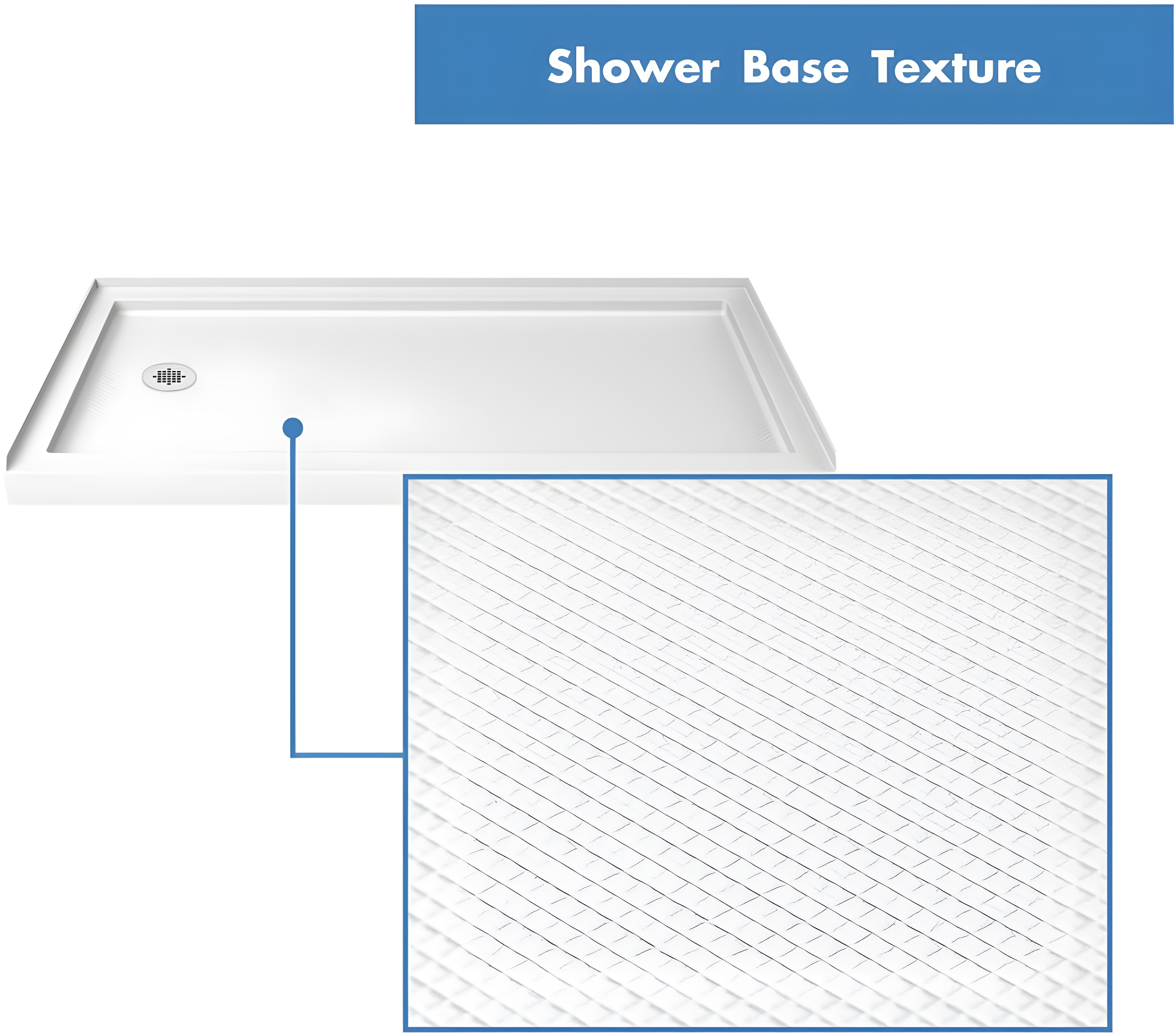 SlimLine 60" x 30" Single Threshold Shower Base