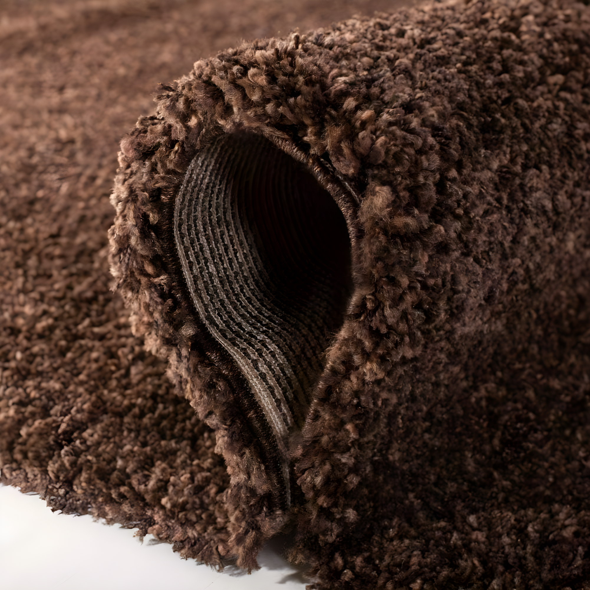 California Shag SG151 Power Loomed Indoor Accent Rug - Brown - 4'x6' - Safavieh