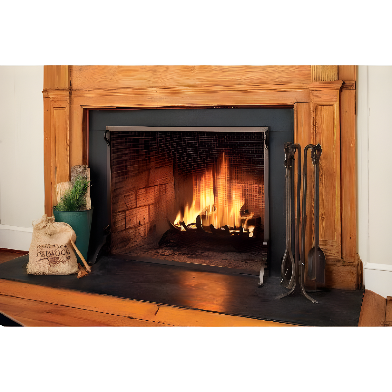 Plow & Hearth Steel Fireplace Screen