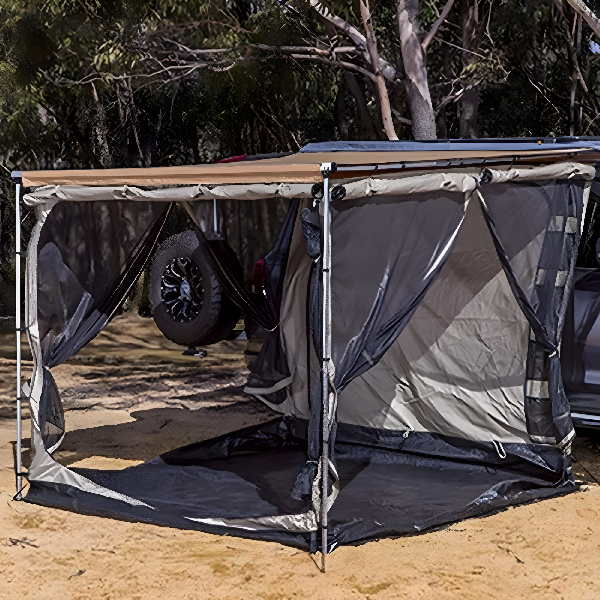 ARB 2500 x 2500 Deluxe Pop Up Truck Car Awning Room Tent Attachment with Floor