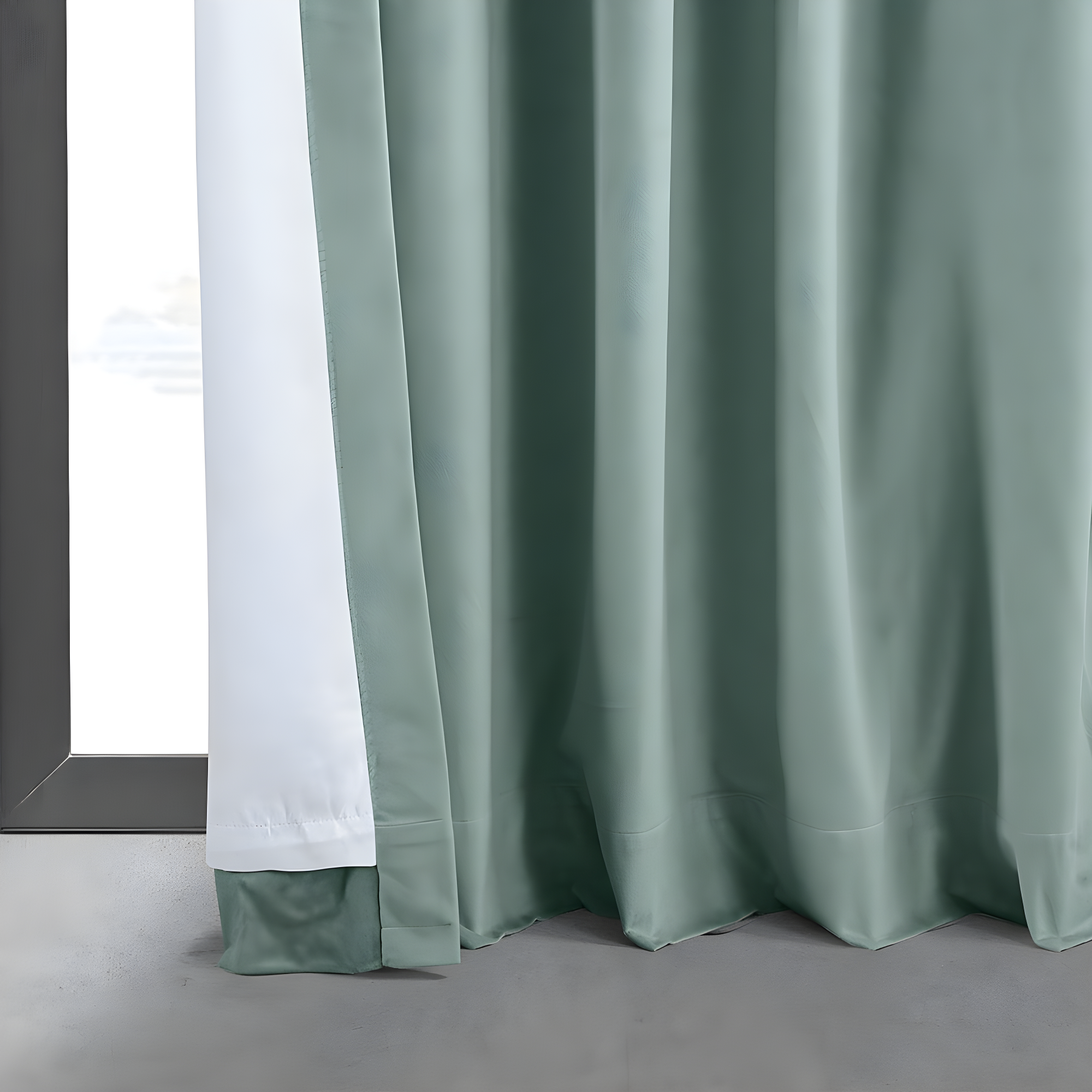 Half Price Drapes Signature Skylark Blue Velvet Blackout Curtains For Bedroom(1 Panel), 50WX 120L