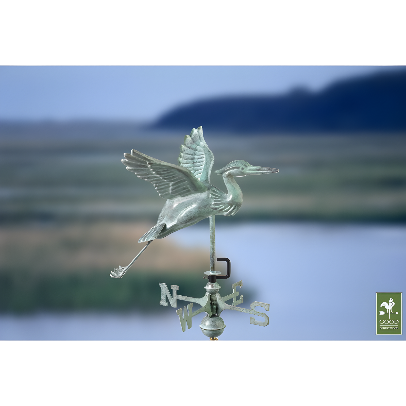 Good Directions Heron 26'' H Metal Animals Weathervane