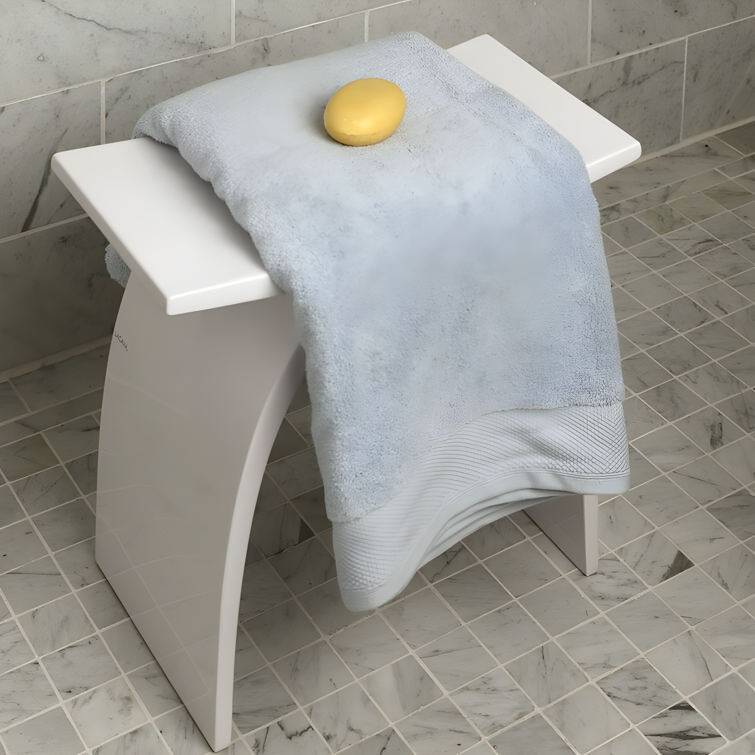 Ovale Solid Surface Accent Stool