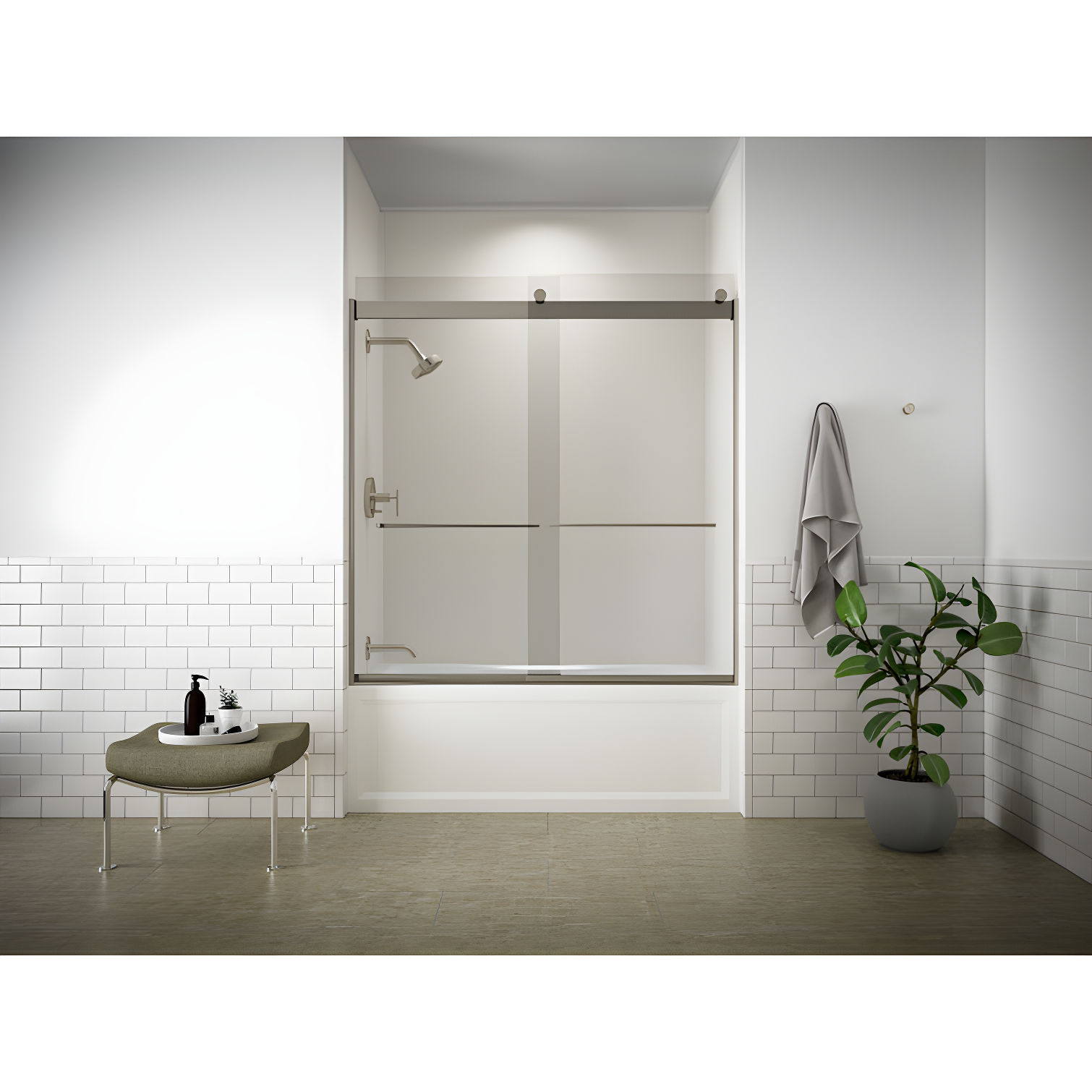 Archer® 60" x 32" Acrylic Alcove Soaking Bathtub with Comfort Depth
