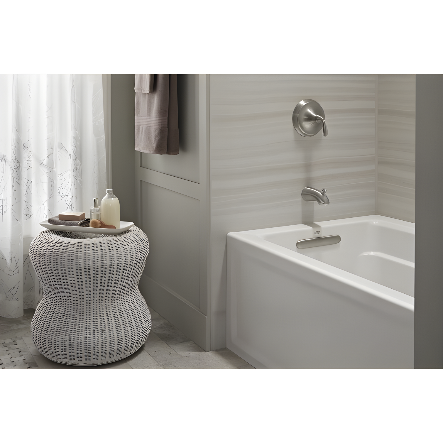 Archer® 60" x 32" Acrylic Alcove Soaking Bathtub with Comfort Depth