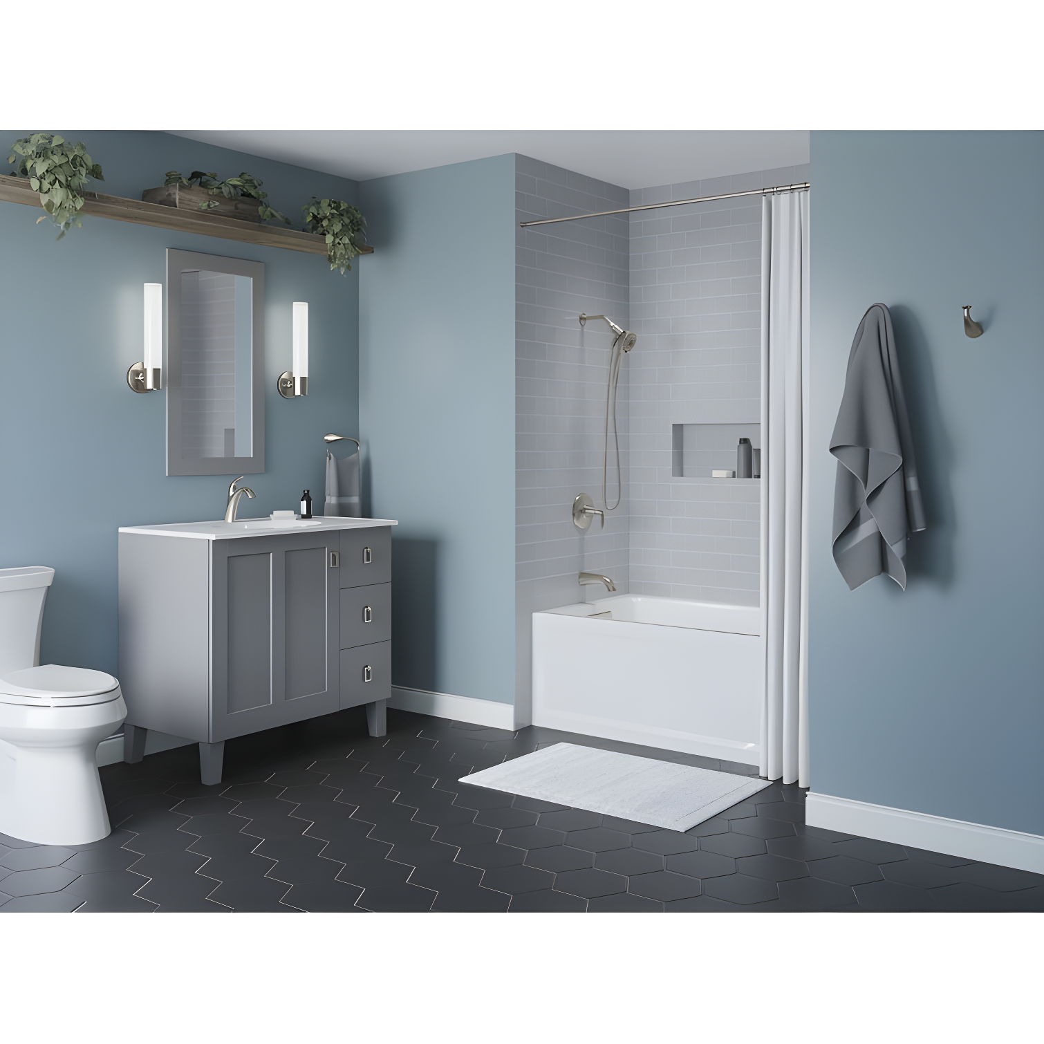 Archer® 60" x 32" Acrylic Alcove Soaking Bathtub with Comfort Depth