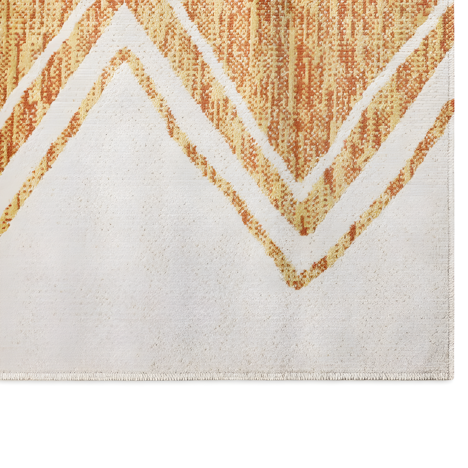 Nicole Miller New York Patio Sofia Indoor/Outdoor Area Rug, Ivory/Mustard