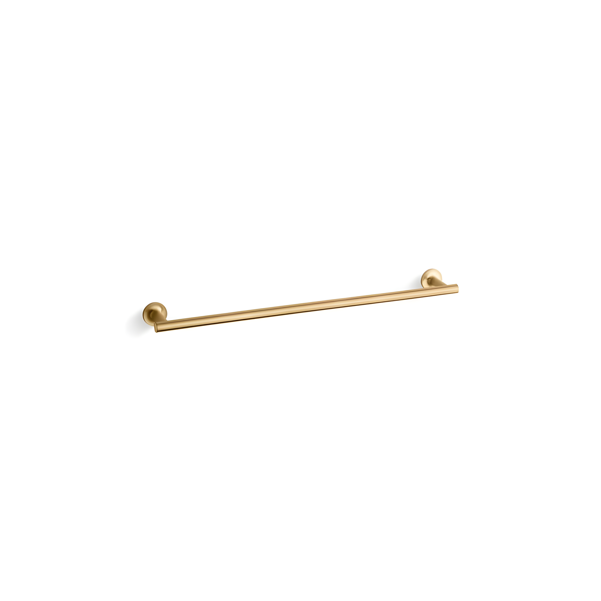 Purist® 24" Wall Mounted Round Towel Bar, Metal Wall-Mounted Towel Holder