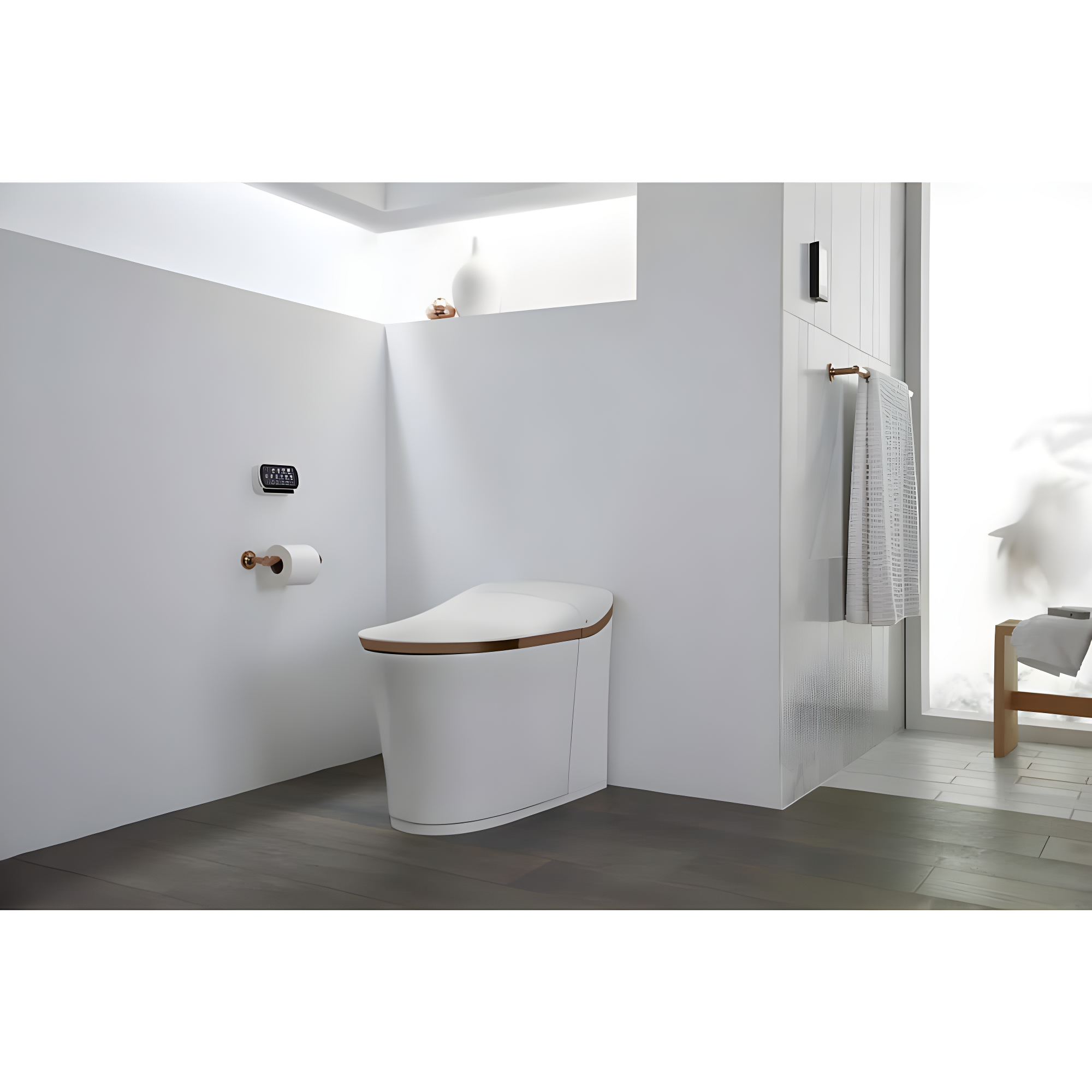 Purist® 24" Wall Mounted Round Towel Bar, Metal Wall-Mounted Towel Holder