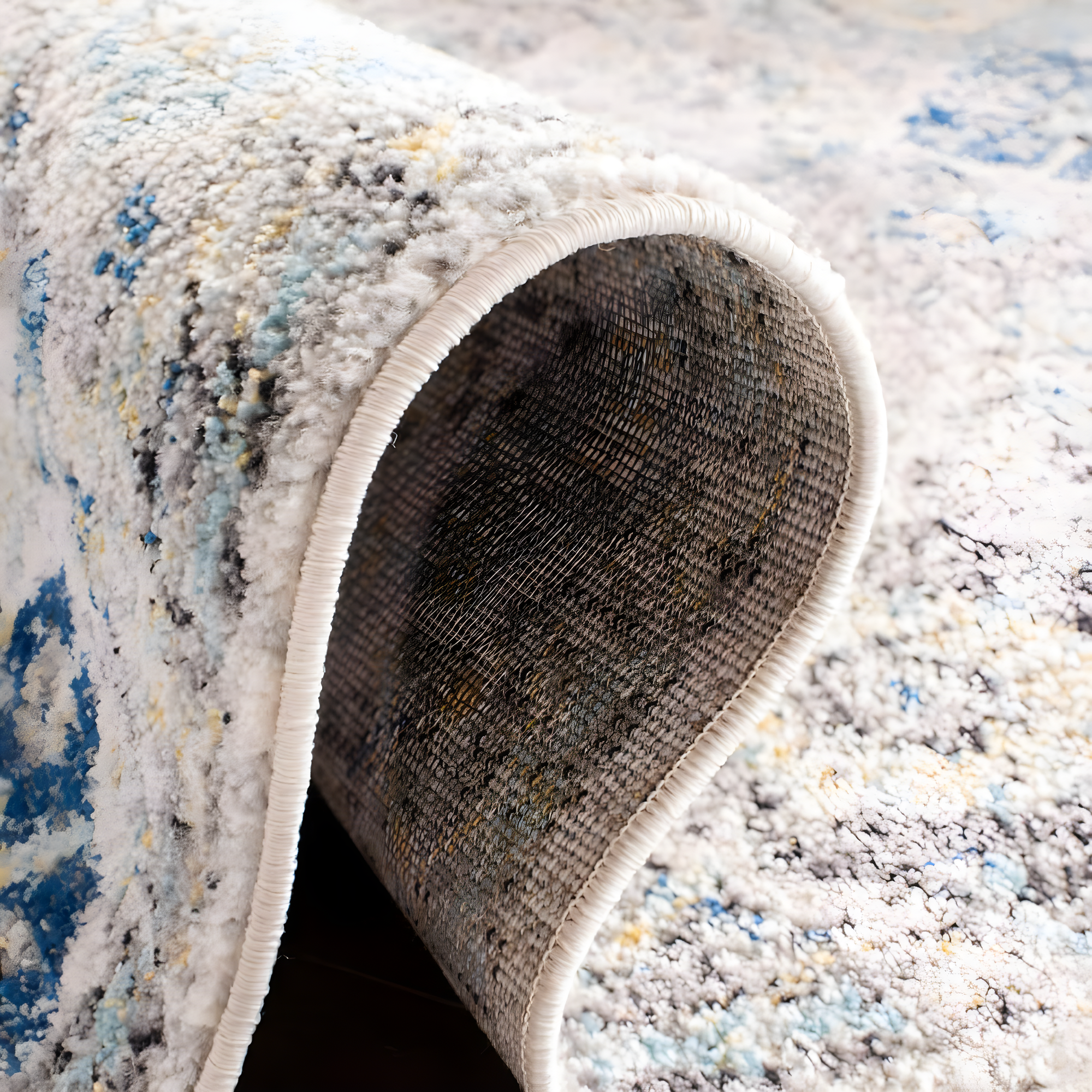 Madison MAD611 Power Loomed Indoor Runner Rug - Ivory/Aqua - 2'3"x6' - Safavieh