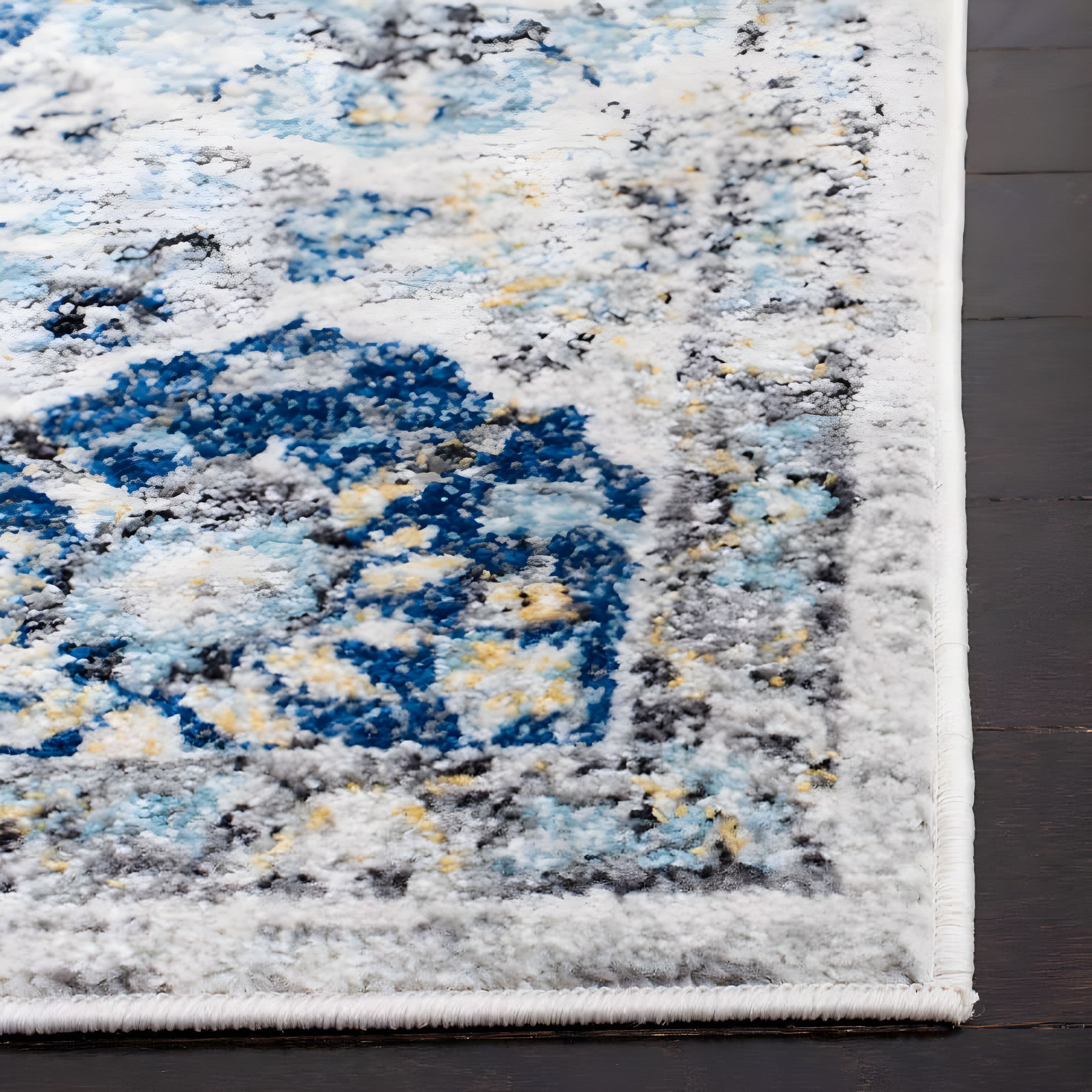 Madison MAD611 Power Loomed Indoor Runner Rug - Ivory/Aqua - 2'3"x6' - Safavieh