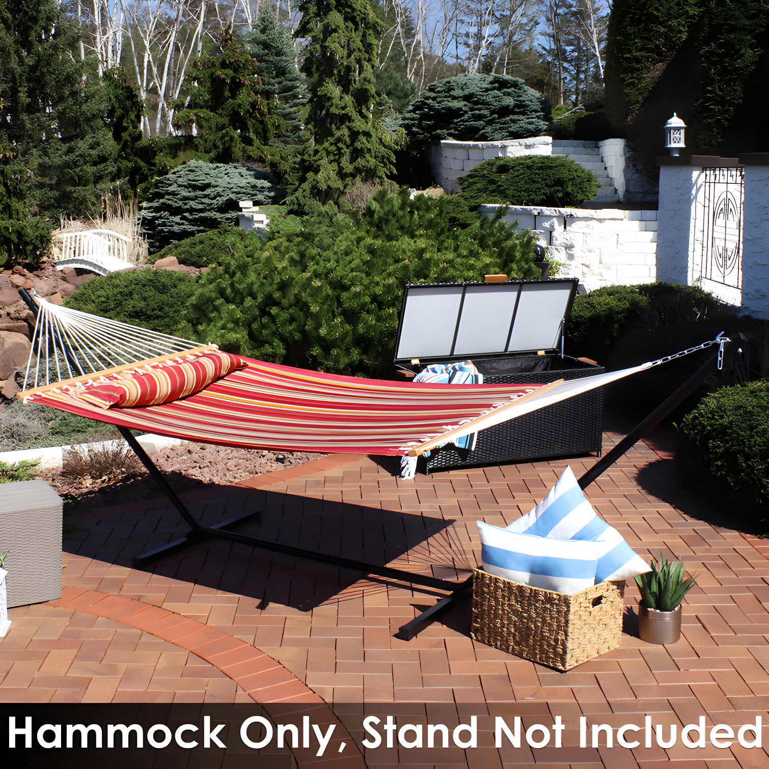 2-Person Quilted Polyester Spreader Bar Hammock