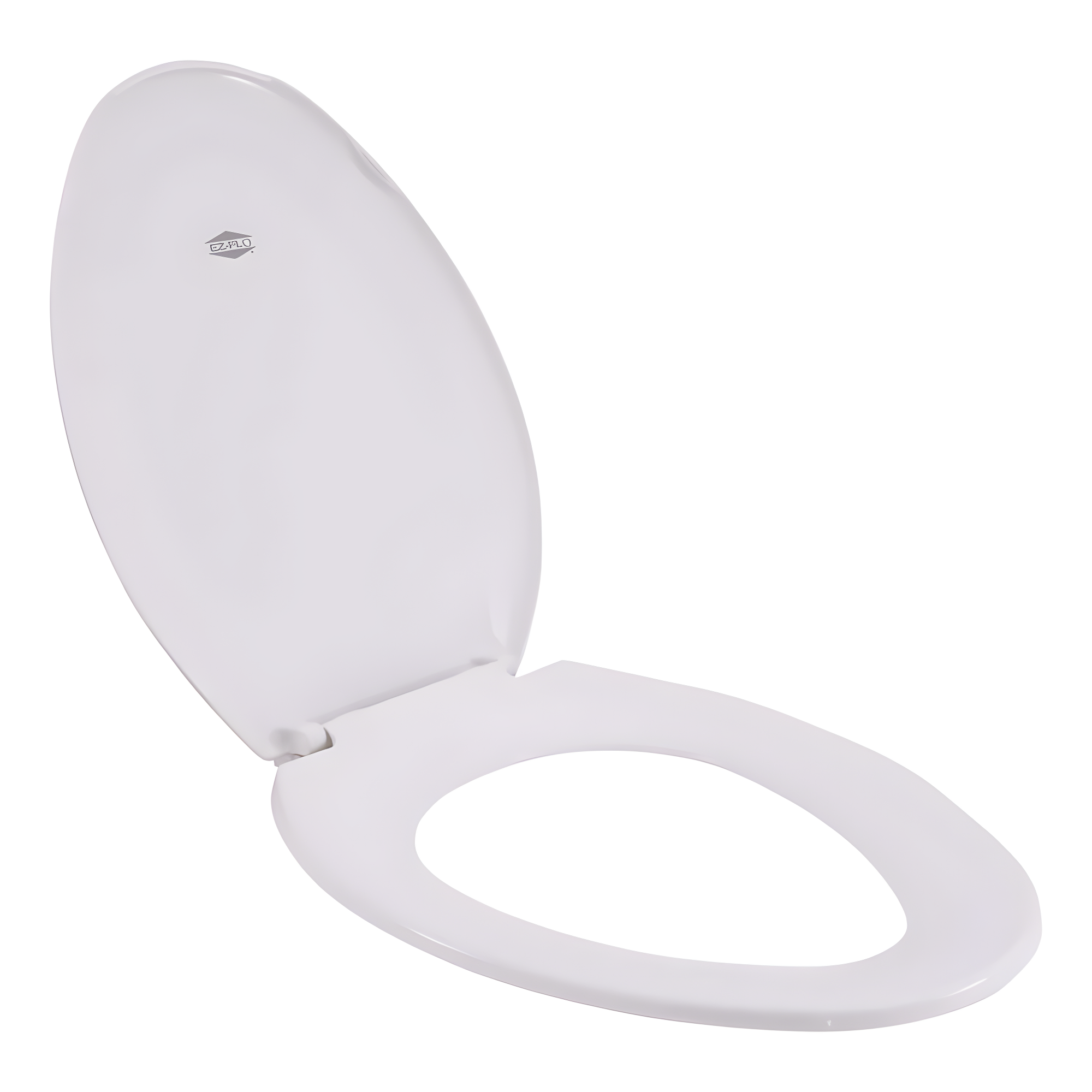 EZ-FLO 65903 Elongated Plastic Toilet Seat with Lid, White