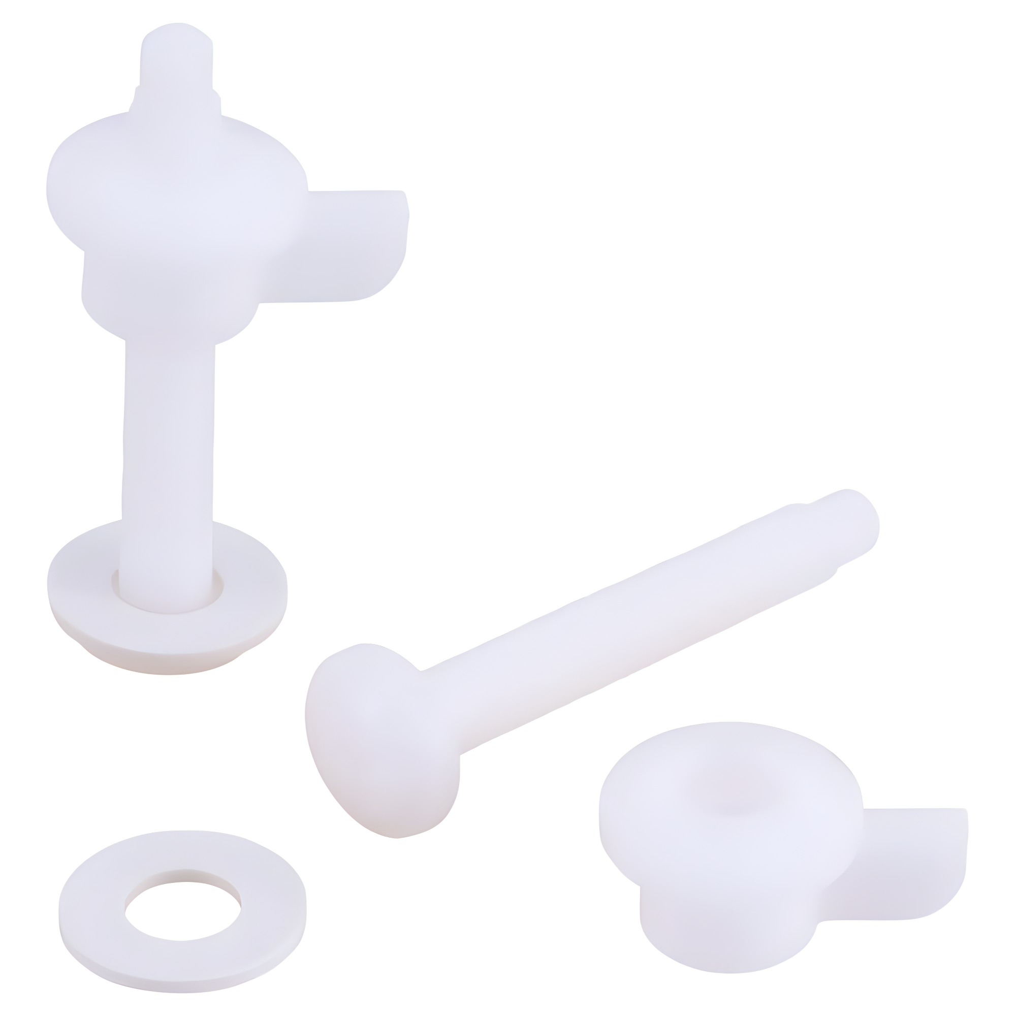 EZ-FLO 65903 Elongated Plastic Toilet Seat with Lid, White