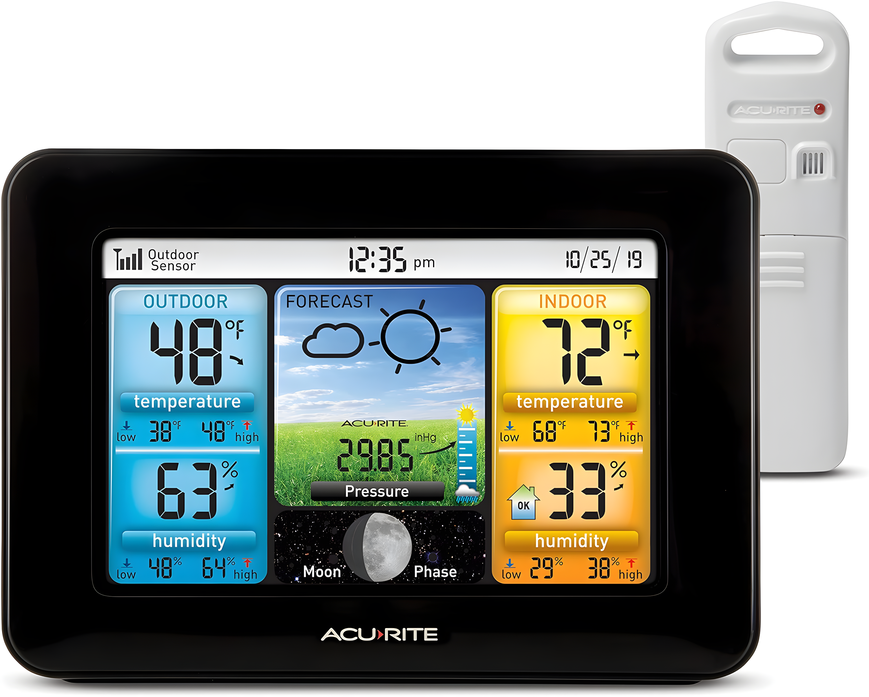 AcuRite Weather Station Forecaster with Color Display for Temperature, Humidity, Hyperlocal Forecast, and Built-In Barometer (02077M) & Reviews | Wayfair