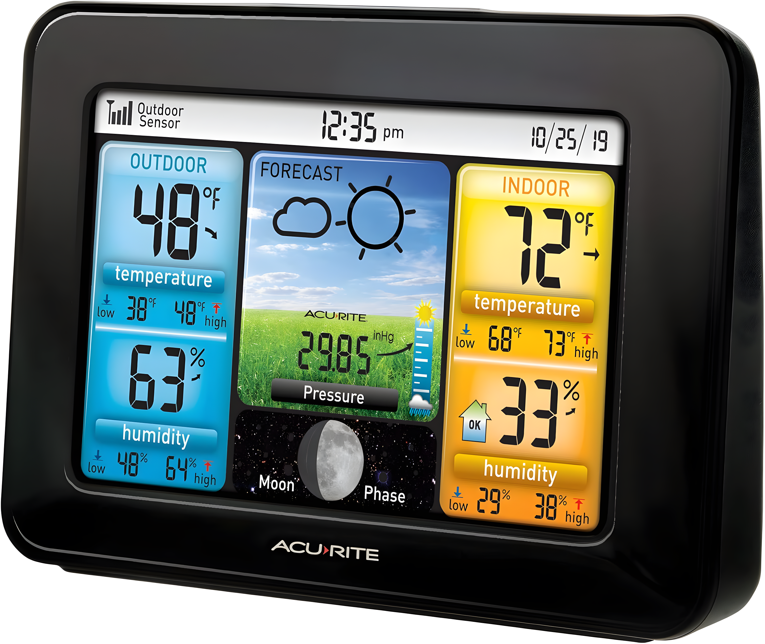AcuRite Weather Station Forecaster with Color Display for Temperature, Humidity, Hyperlocal Forecast, and Built-In Barometer (02077M) & Reviews | Wayfair
