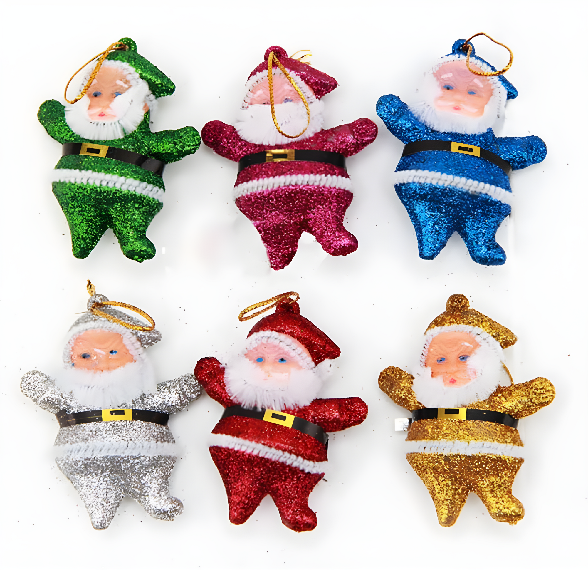 Clearance! 6Pcs Christmas Ornaments Gift, Cute Mini Santa Claus Style Christmas Tree Party Hanging Decorations for Christmas Home Decoration and Various Occasions