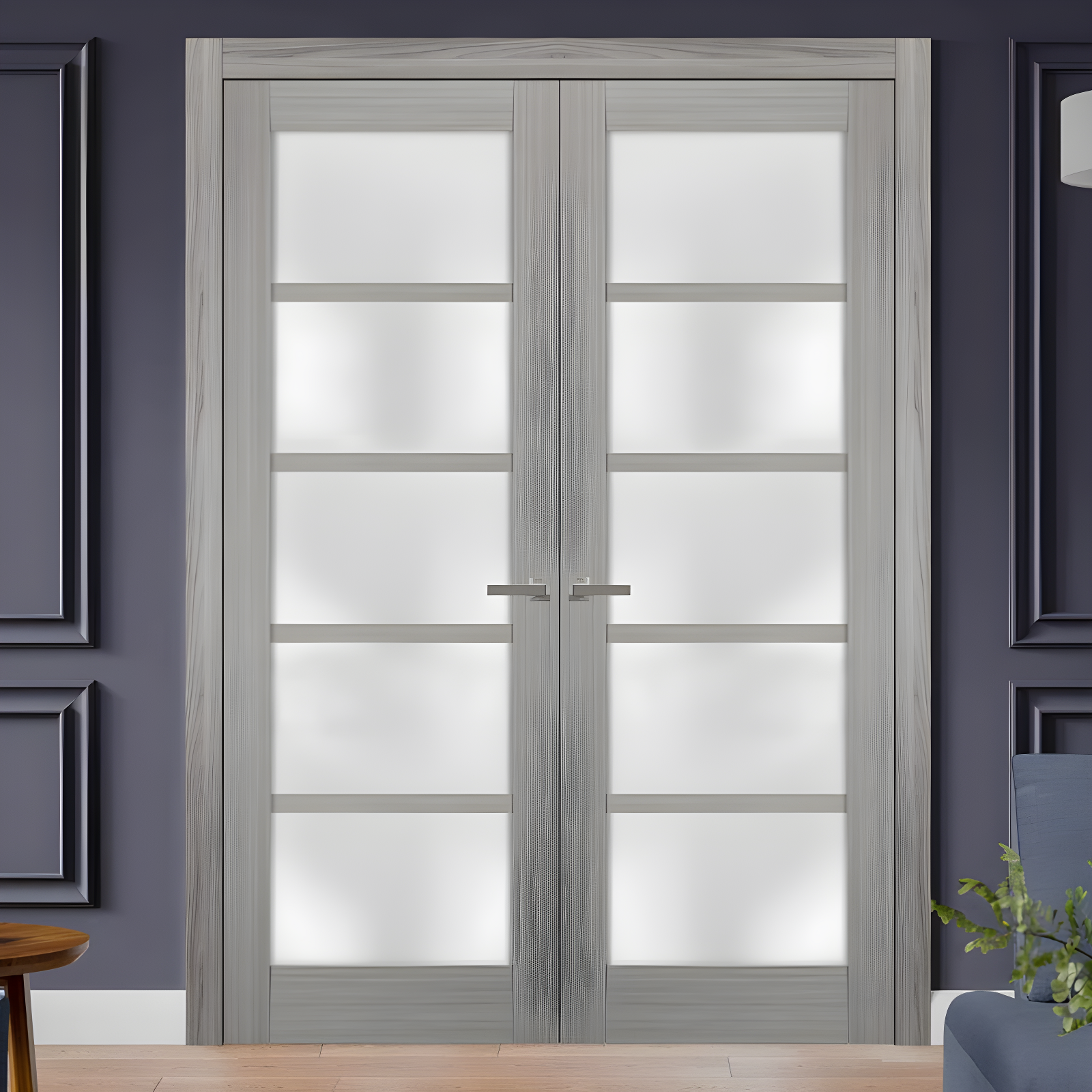 SARTODOORS Quadro Frosted Glass French Doors